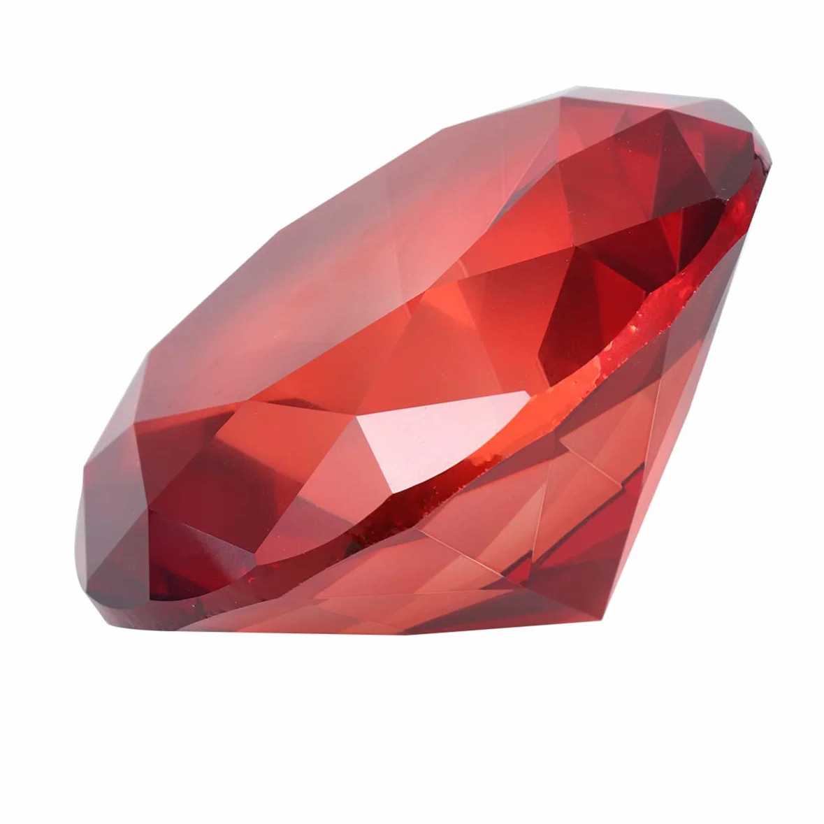 Happyyami Sztuczne Diamenty Szklane Ozdobny Element Czerwony do Wypełnienia Wazonów