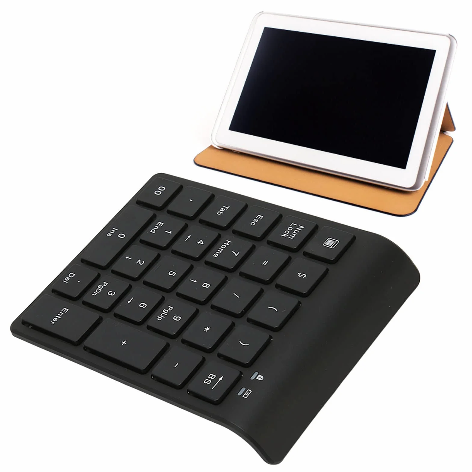 Bezprzewodowe Klawiatury Numeryczne, 27 Klawiszy Bluetooth Przenośny Numer Numpad Szybki Transfer Danych Automatyczna Klawiatura do Gier w Trybie Uśpienia Obsługa Klawiszy Skrótów do Laptopa Tablet