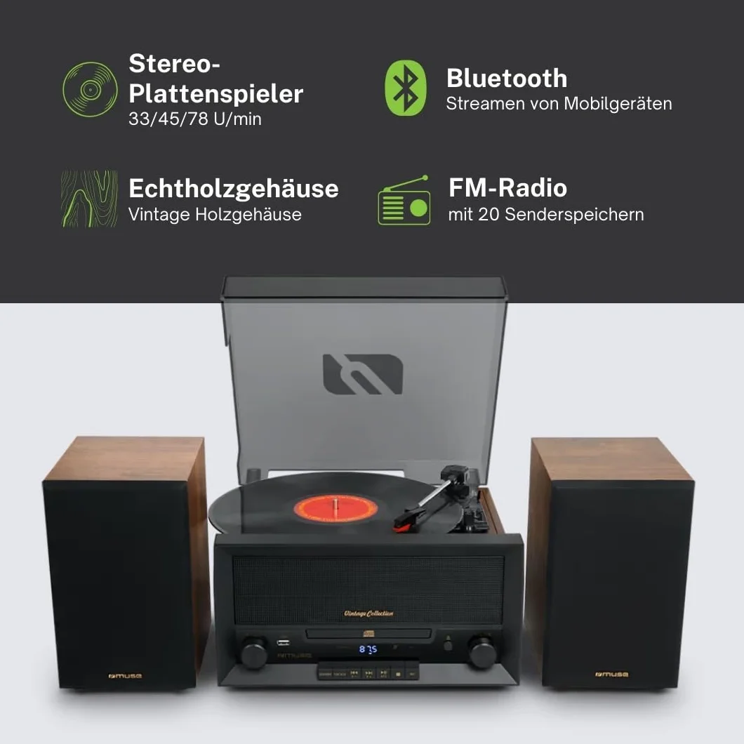 MUSE MT-120 MB Mikrosystem stereo z głośnikami