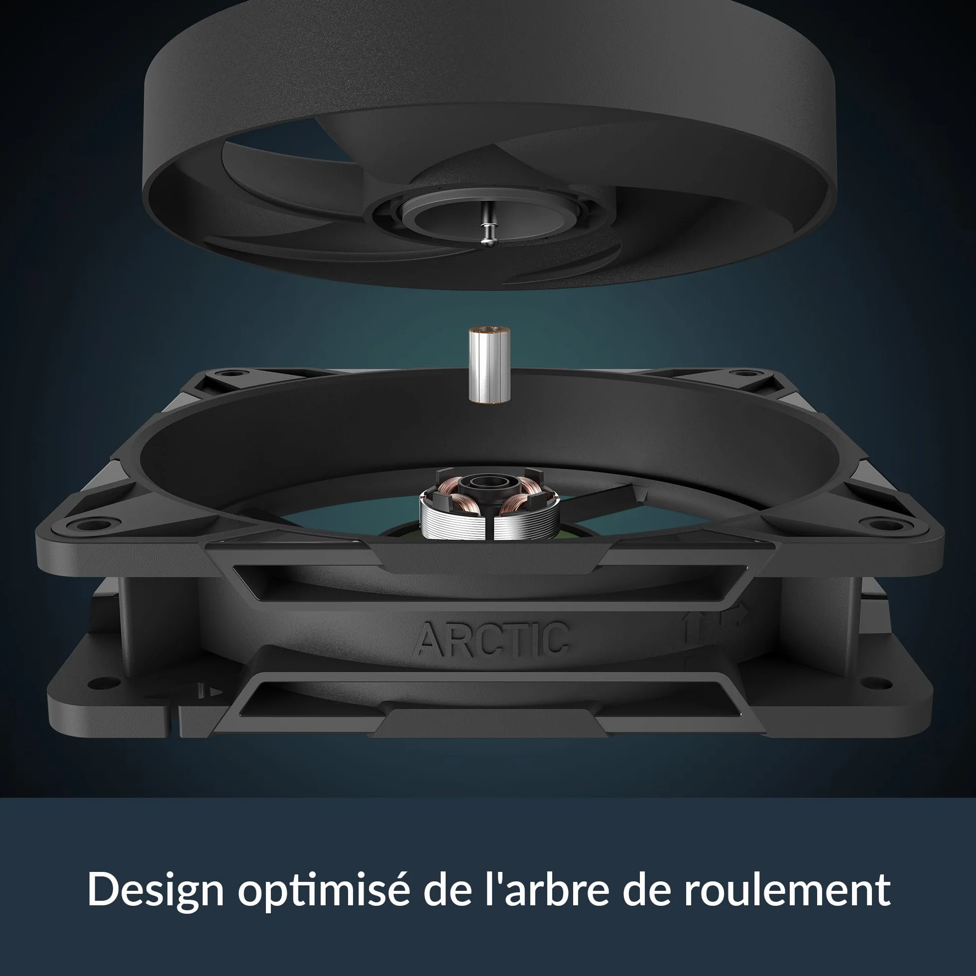 ARCTIC P12 Pro Reverse – 120 mm Najwyższej jakości wentylator rewersyjny z rozdzielaczem, Wentylator PWM z rozgałęźnikiem kabla Y, 500-3000 rpm, 0 rpm <5% PWM, hydrodyn. łożyskiem, 4-Pin - Czarny