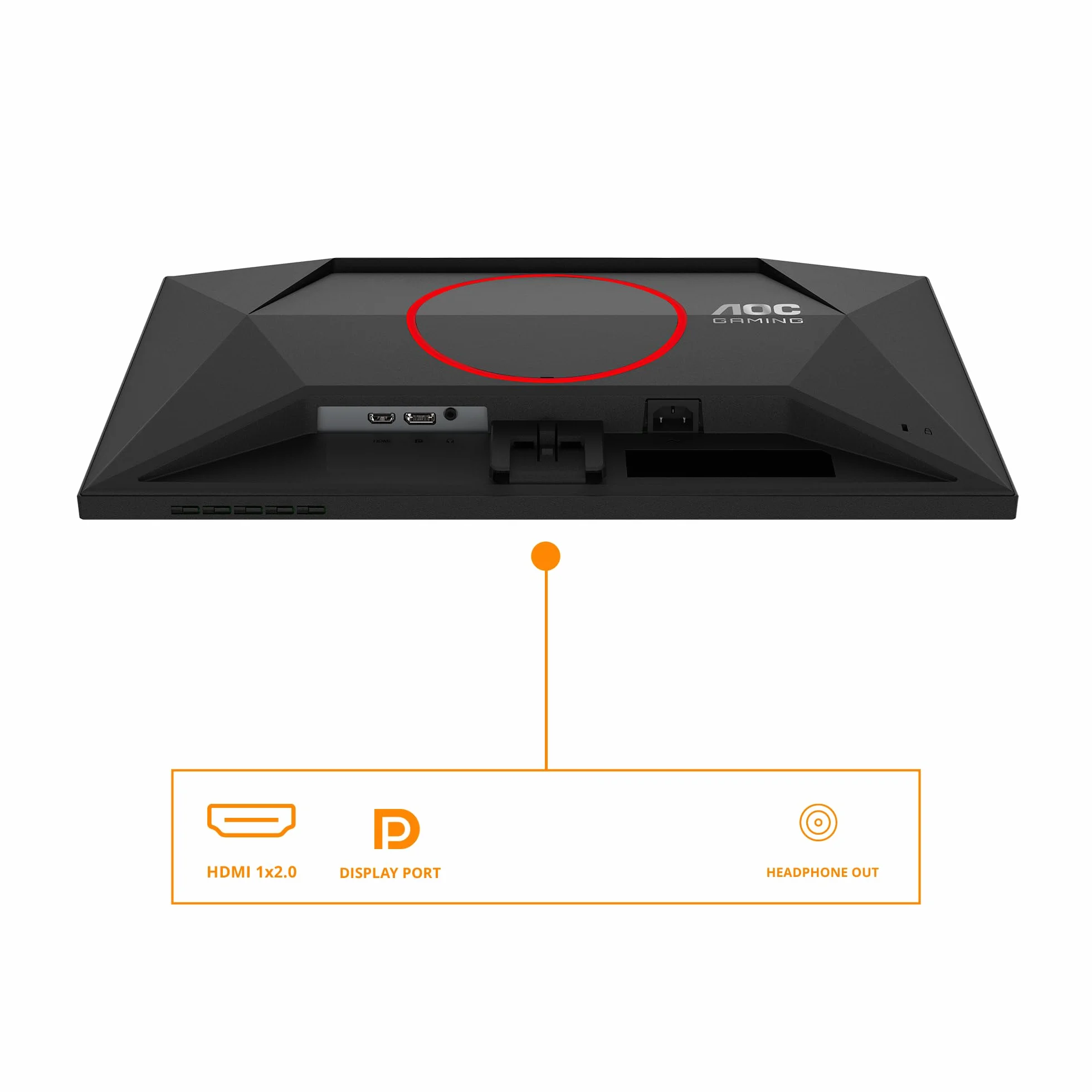 AOC Gaming Q24G2A - 24-calowy monitor Quad HD, 180 Hz, 1 ms, comp. G-Sync, HDR10 (2560x1440, 2X HDMI 2.0, 1x DisplayPort 1.4) Czarno-czerwony