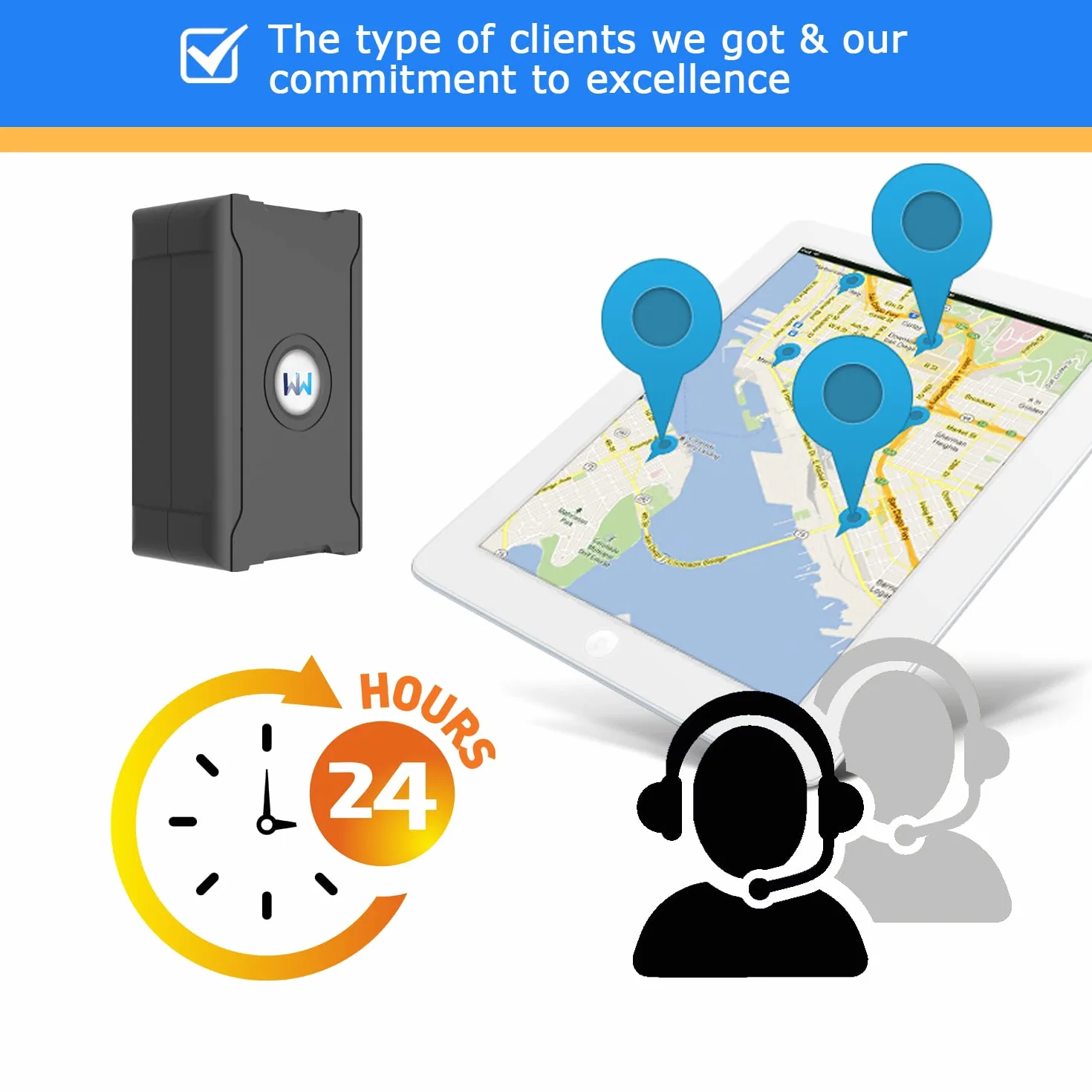 WanWayTech GPS Tracker,Real Time Tracking, Asset GPS Tracker,Rechargeable 6000mAh Battery Tracking for Car Rental, Loan Vehicles, Fleet Management Industries
