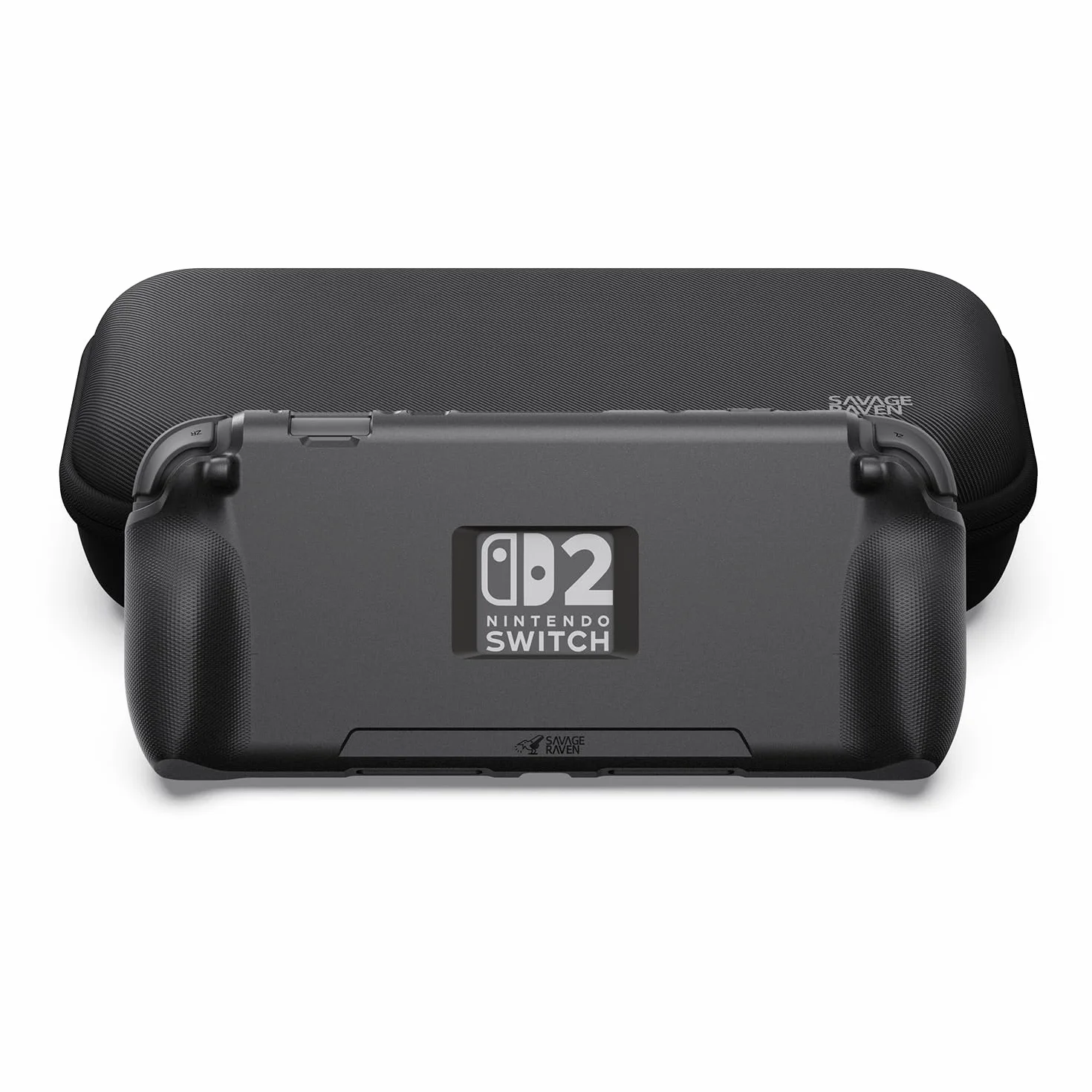 Savage Raven by Skull & Co. Pakiet StandGrip do Nintendo Switch 2: Ochronne etui z teksturowanymi uchwytami Pełna ochrona, odporna na wstrząsy antypoślizgowa i odporna na zarysowania osłona (z walizką