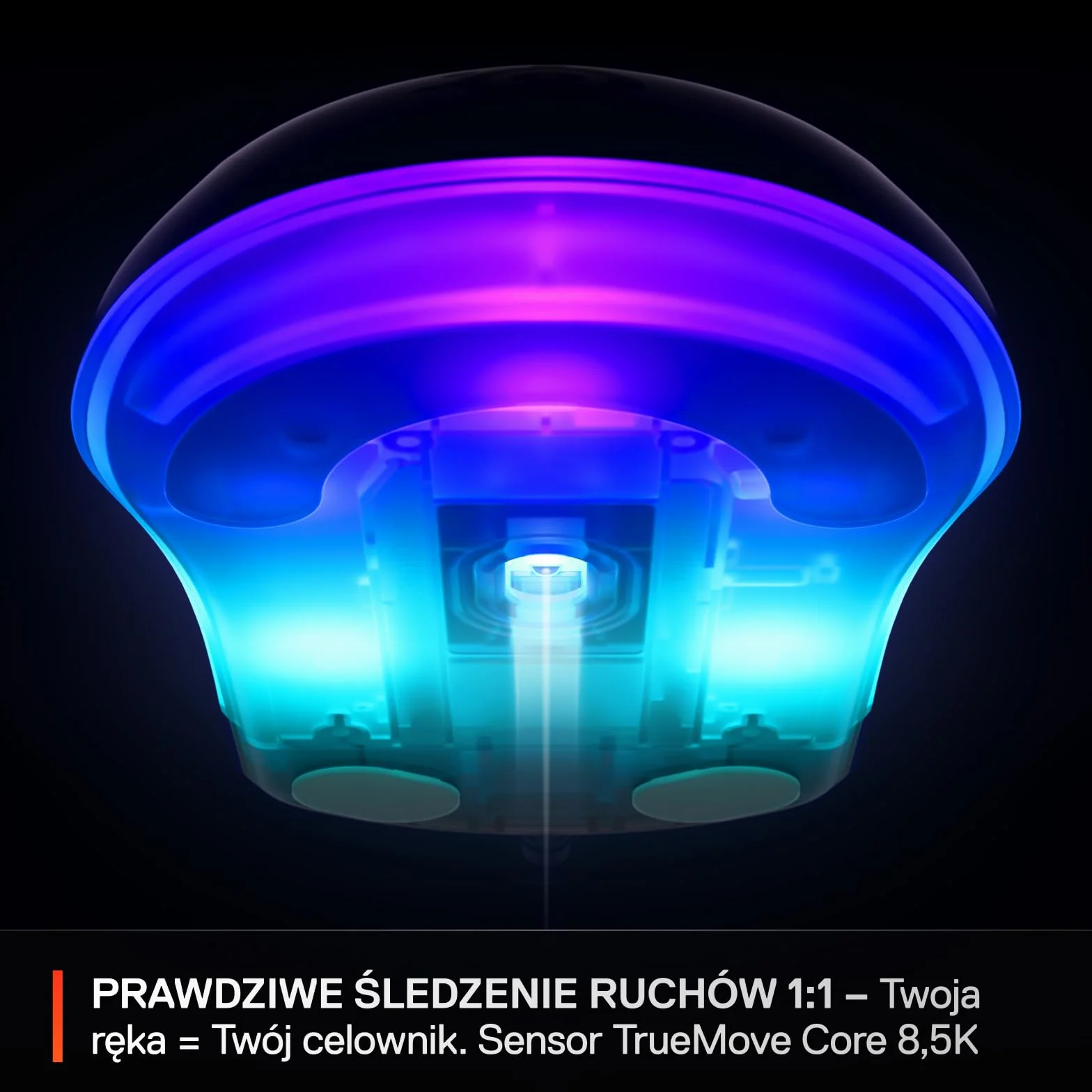 SteelSeries Rival 3 Gen 2 Mysz do Gier, Sensor Optyczny TrueMove Core 8500 DPI, 77g, PTFE, RGB, Czarna