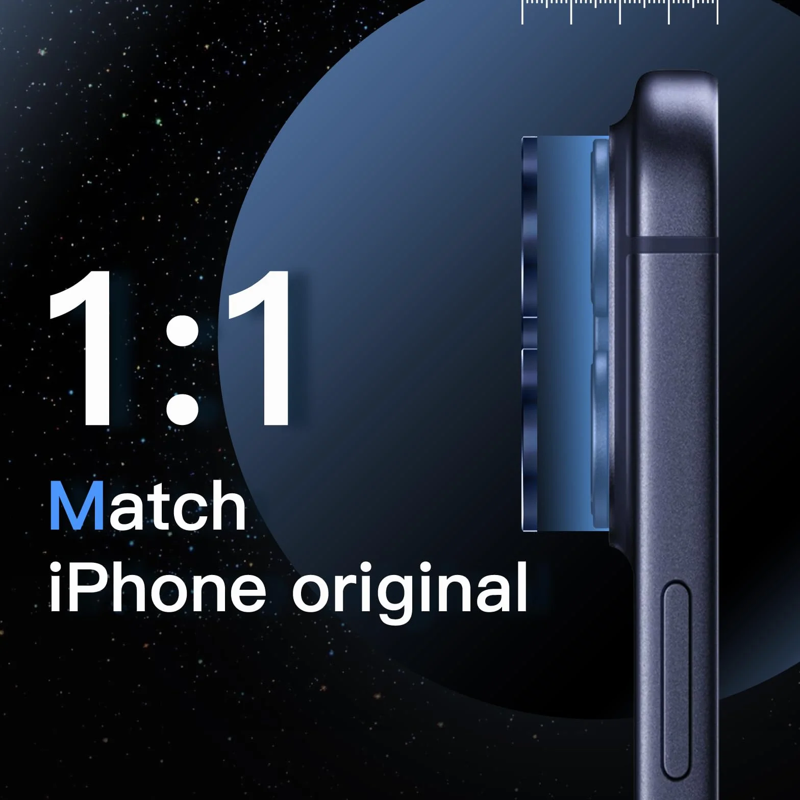 JETech Osłona Obiektywu Aparatu dla iPhone 17 Pro 6,3 Cala i iPhone 17 Pro Max 6,9 Cala, 9H Szkło Hartowane Metalowa Indywidualnego Pierścienia Osłona, HD Przejaśniać, 1 Komplet (Głębinowy błękit)