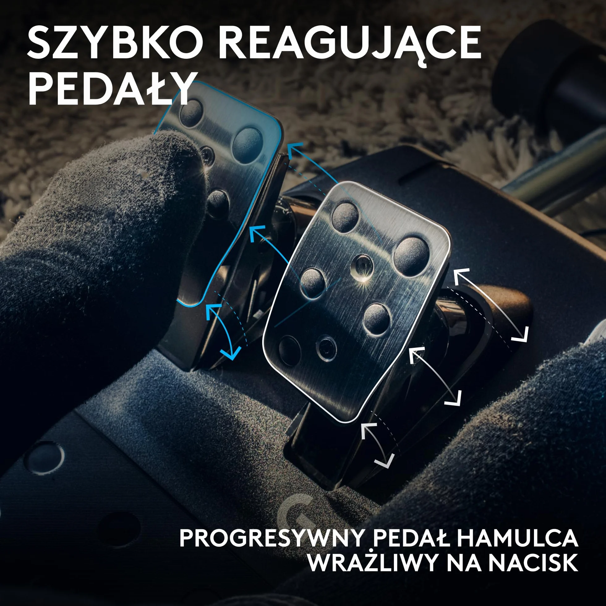 Logitech G G923 Kierownica wyścigowa i pedały, siłowe sprzężenie zwrotne TRUEFORCE 1000 Hz, PS5, PS4, PC, Mac - Czarny