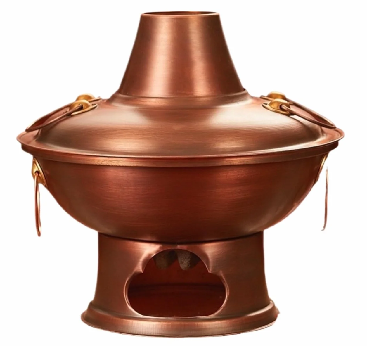 Miedziany Garnek Do Zupy Chiński Hotpot Węglowy 34cm Naczynia Kuchenne