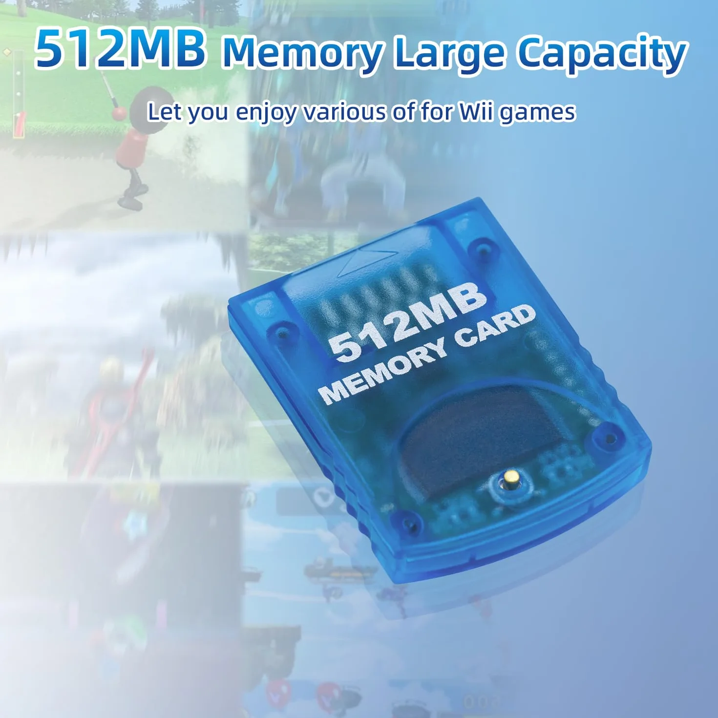Karta pamięci 512 MB (8192 bloków) kompatybilna z konsolą Wii Game Cube NGC GC