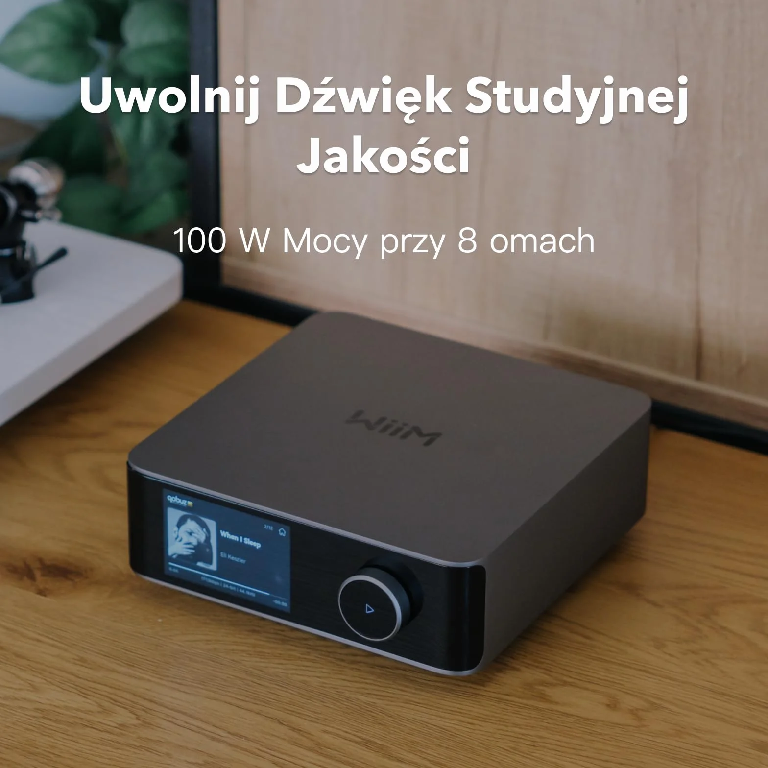 WiiM Amp Ultra z Voice Remote 2 | 100W Wzmacniacz Strumieniowy z DAC ESS ES9039Q2M&Podwójnymi Wzmacniaczami TI TPA3255 | Wbudowany Korektor RoomFit&Ekran Dotykowy| Wejścia HDMI ARC, Optyczne&RCA|Szary