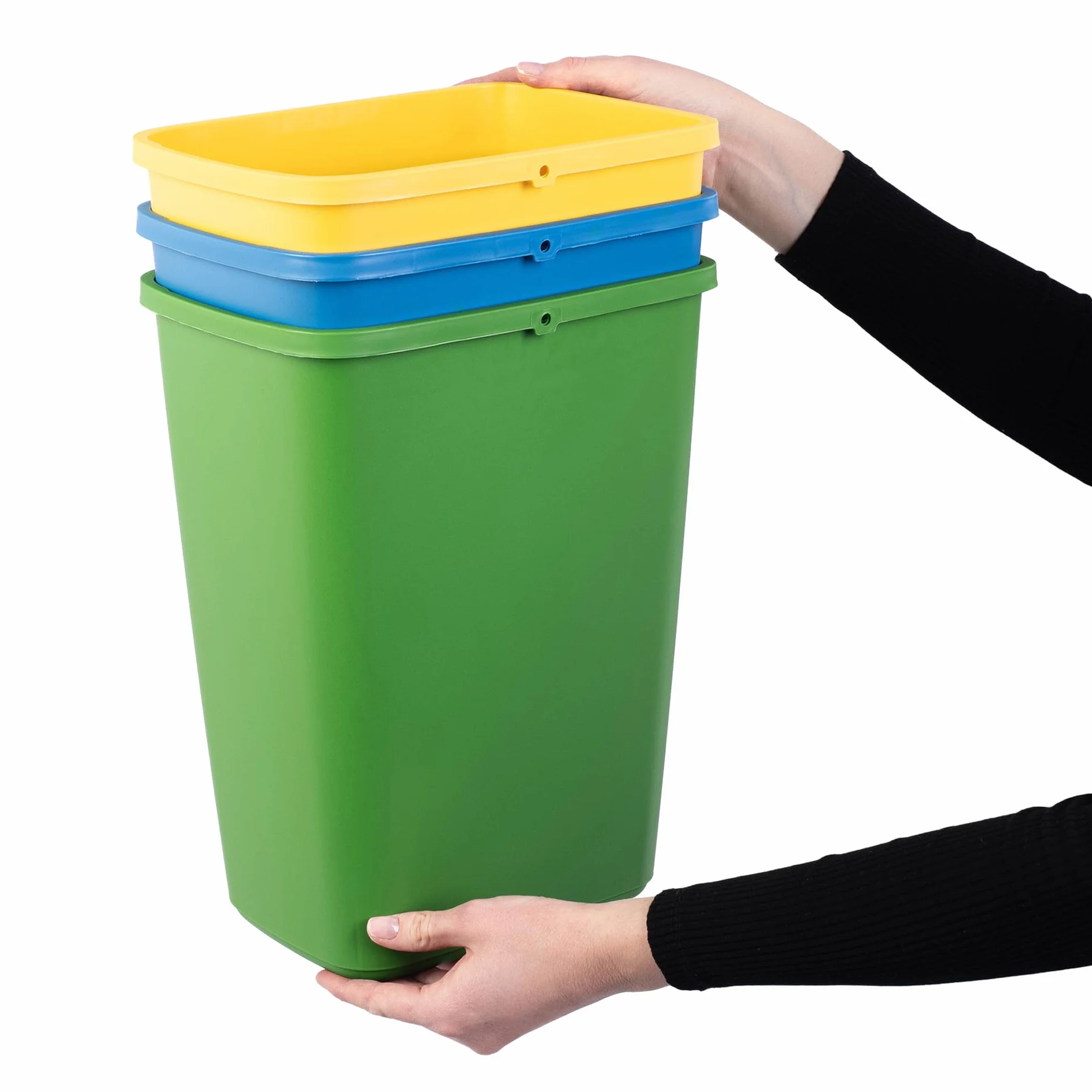 KADAX Sorter odpadów 3x12 l do segregacji szkła plastiku papieru