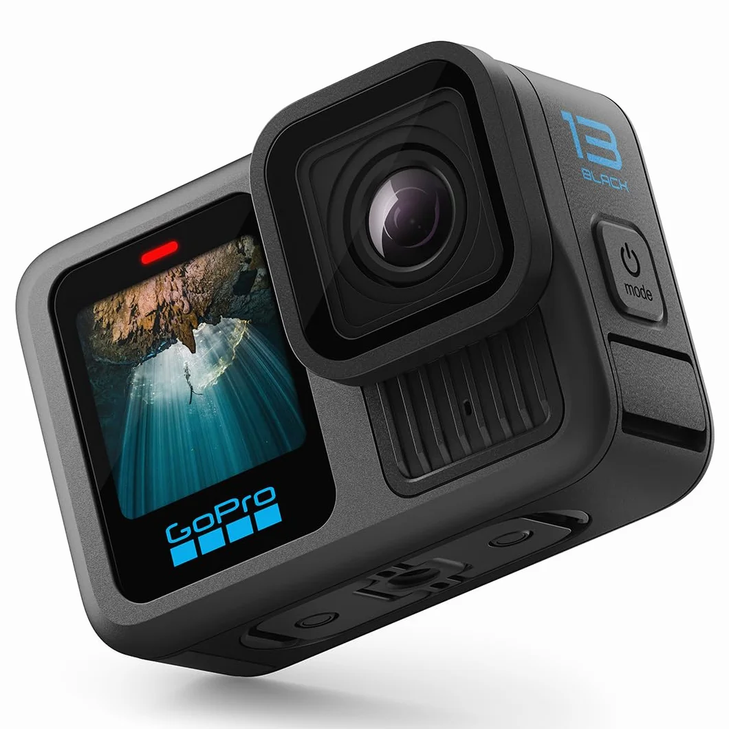 GoPro HERO13 Black – wodoodporna kamera akcji z wideo 5.3K60, zdjęciami 27 MP + kompatybilność z obiektywami z serii HB