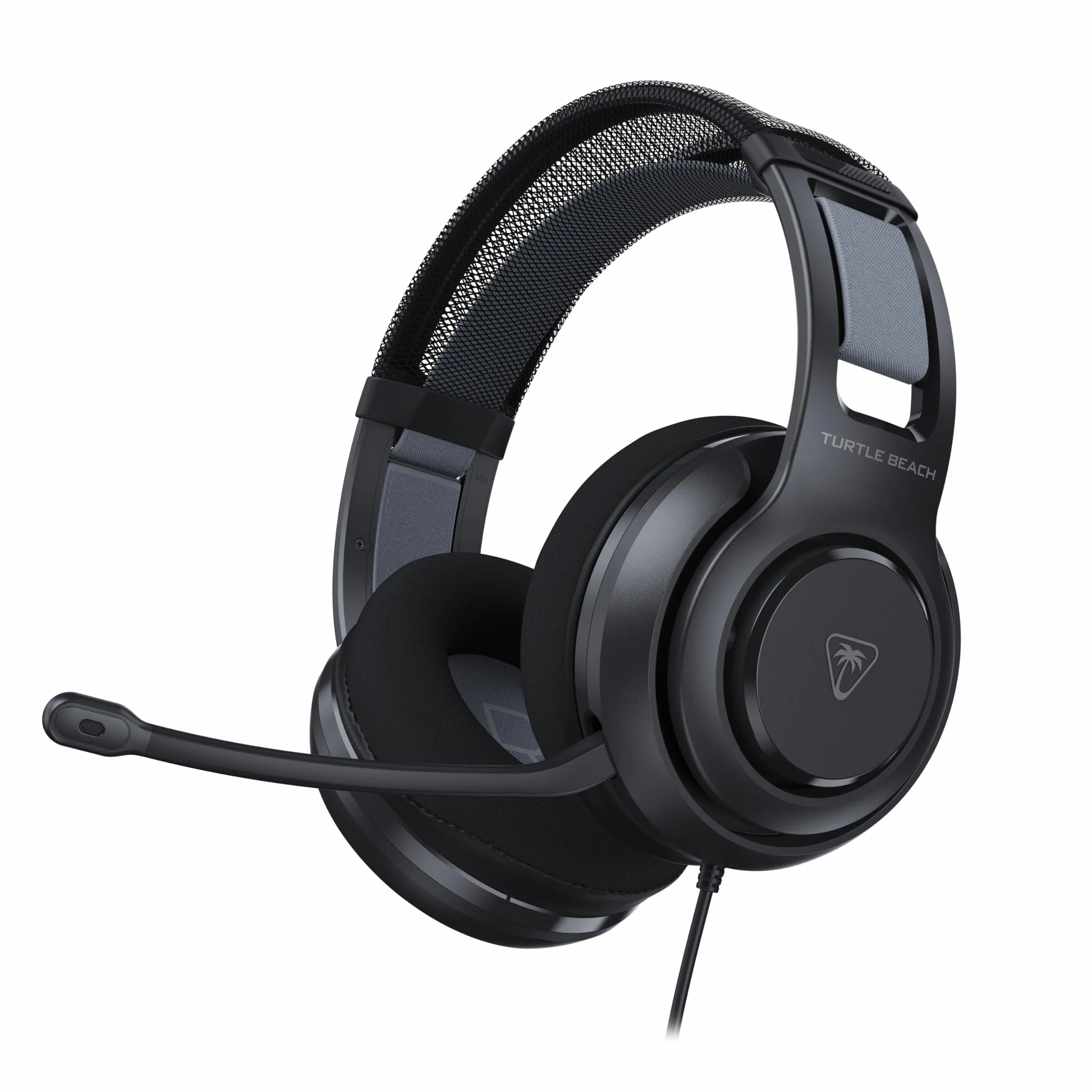 Turtle Beach Atlas 200 Przewodowe słuchawki do gier na konsolę Xbox, PlayStation PC z przewodowym połączeniem 3,5 mm – przetwornik Nanoclear 50 mm, mikrofon flip-to-mute, poduszki z pianki memory