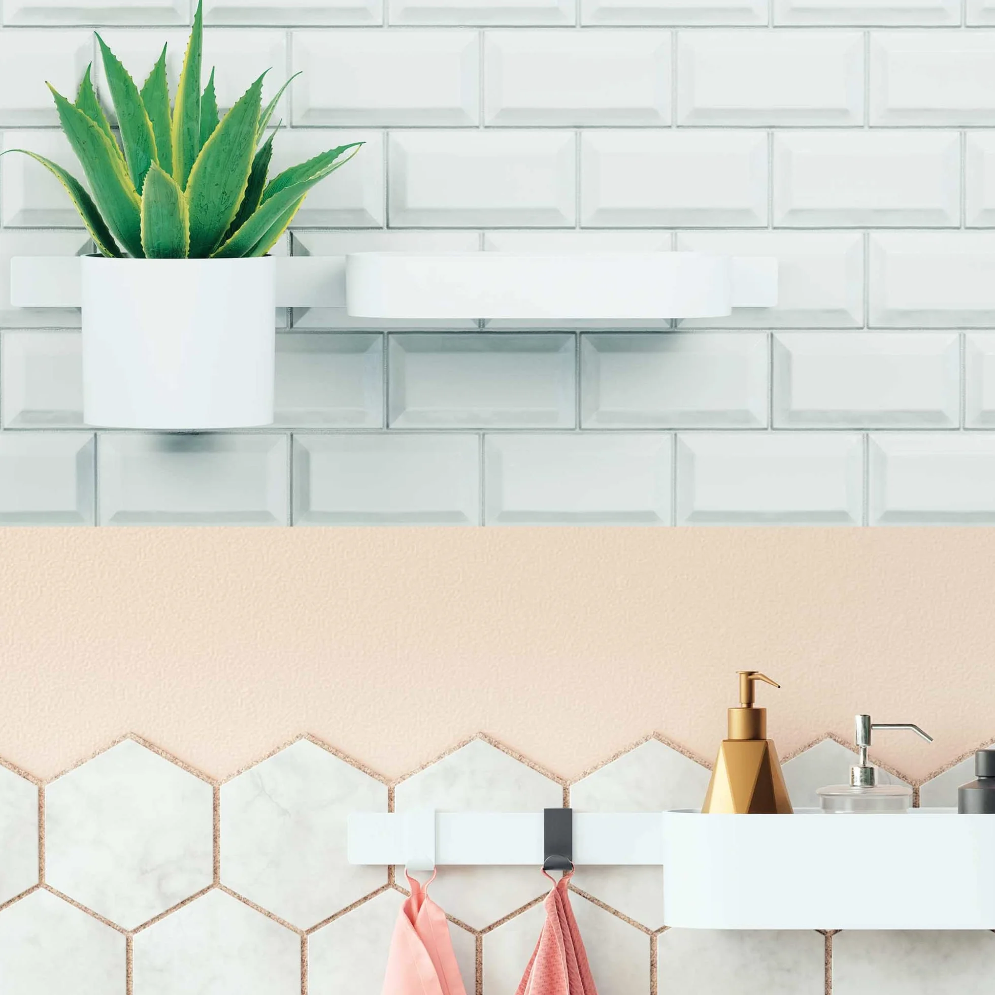 hansgrohe WallStoris - kubek na szczoteczki do zębów, uchwyt na szczoteczki do zębów bez wiercenia, akcesoria łazienkowe, matowa biel