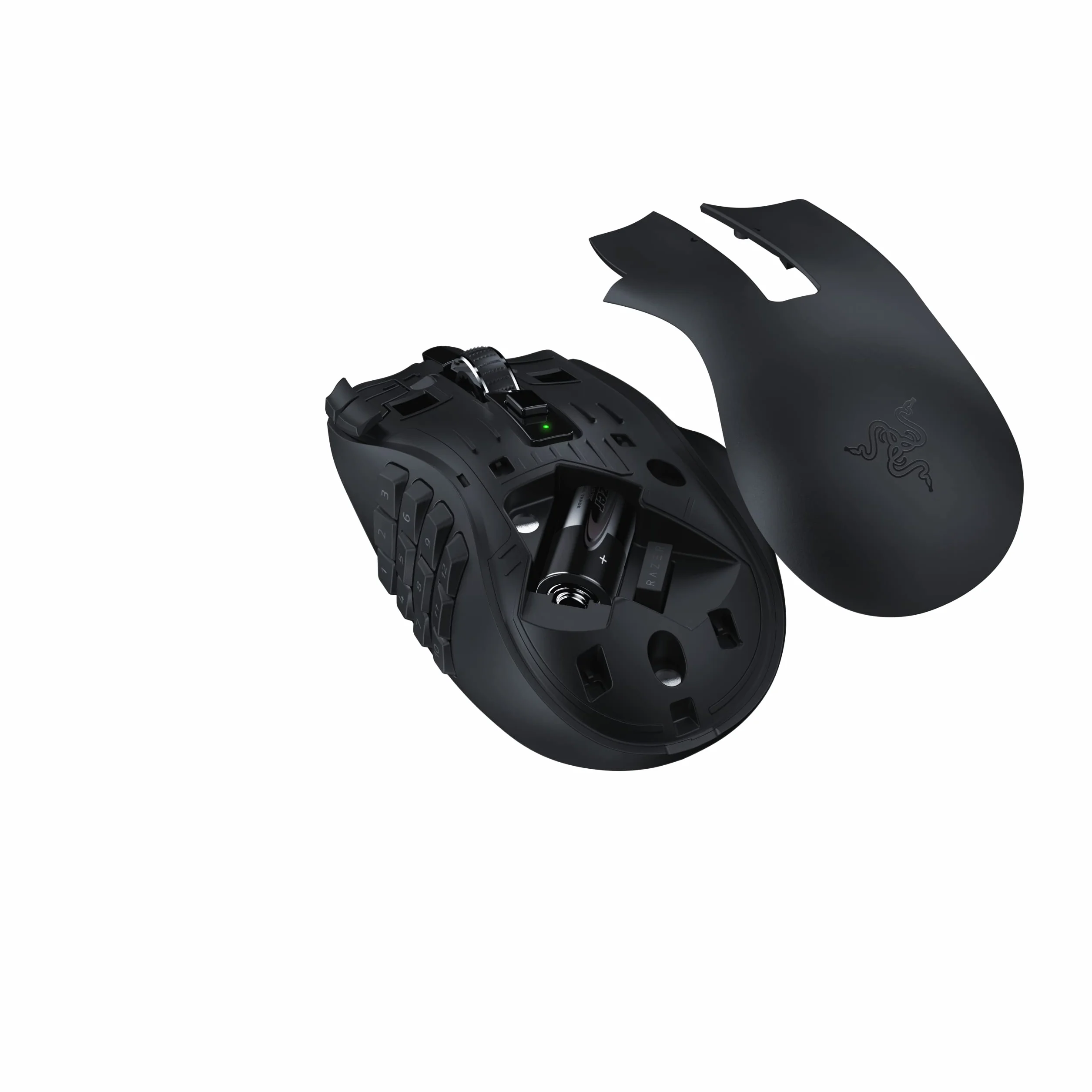 Razer Naga V2 HyperSpeed - ergonomiczna, bezprzewodowa mysz do gier MMO (z 19 programowalnymi przyciskami, bezprzewodowa technologia HyperSpeed 2,4 GHz, do 250 godzin, czujnik optyczny 30K) Czarna