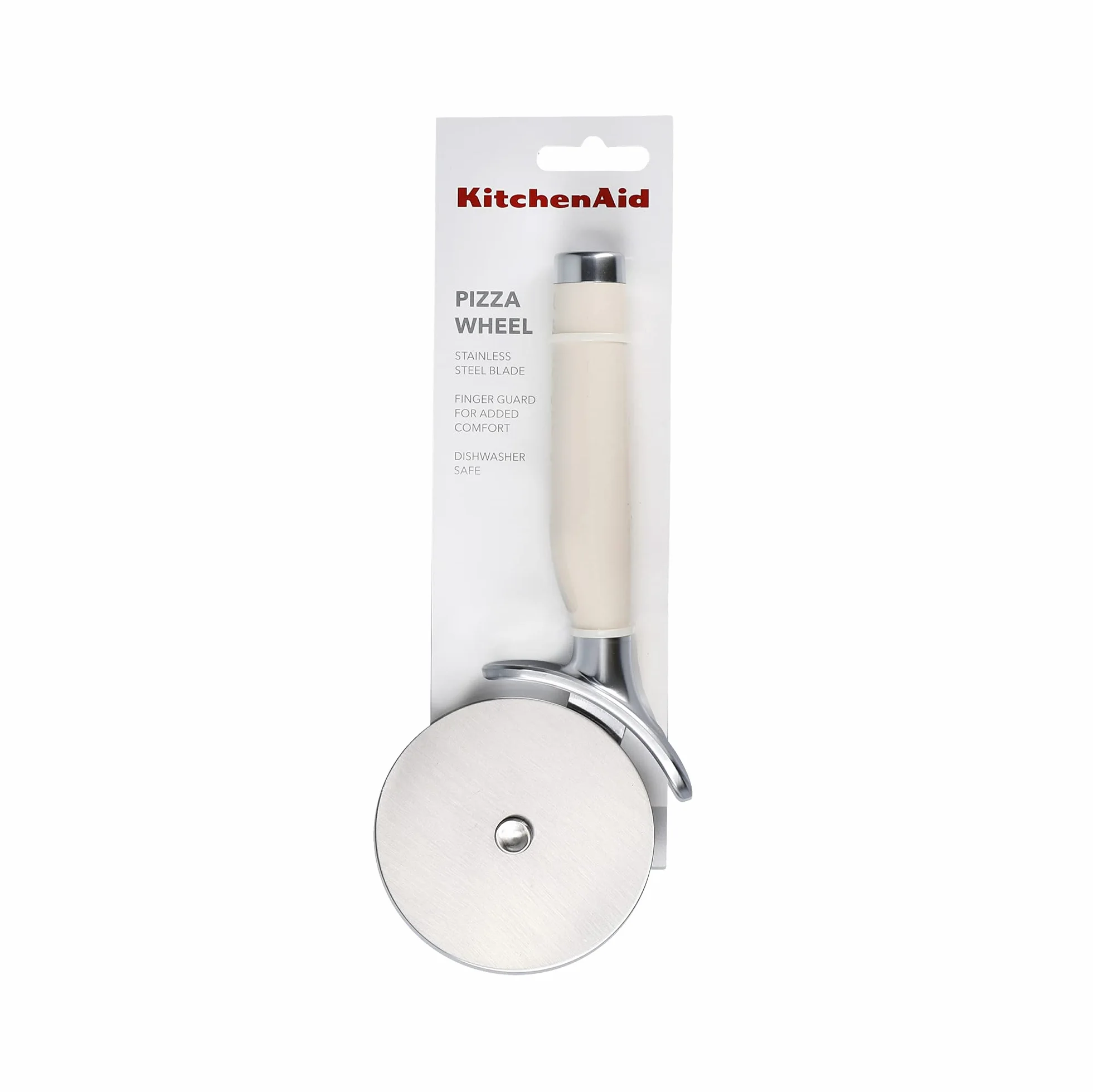 KitchenAid Nóż do Pizzy, Radełko, Stal Nierdzewna - Kolor Almond Cream