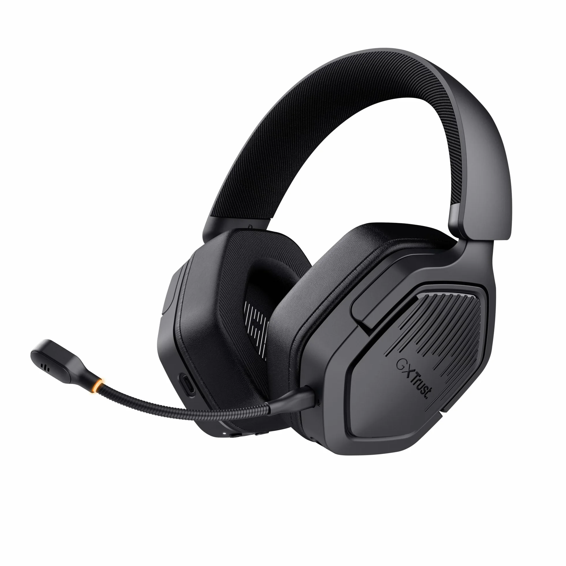 Trust GXT 1493 Ravox Słuchawki Bezprzewodowe Gamingowe Bluetooth + 2.4 GHz do PS5 PS4 Switch PC Smartfonów, Przetworniki 50mm, Akumulator 70h, Wokółuszny Headset z Mikrofonem, Czarny