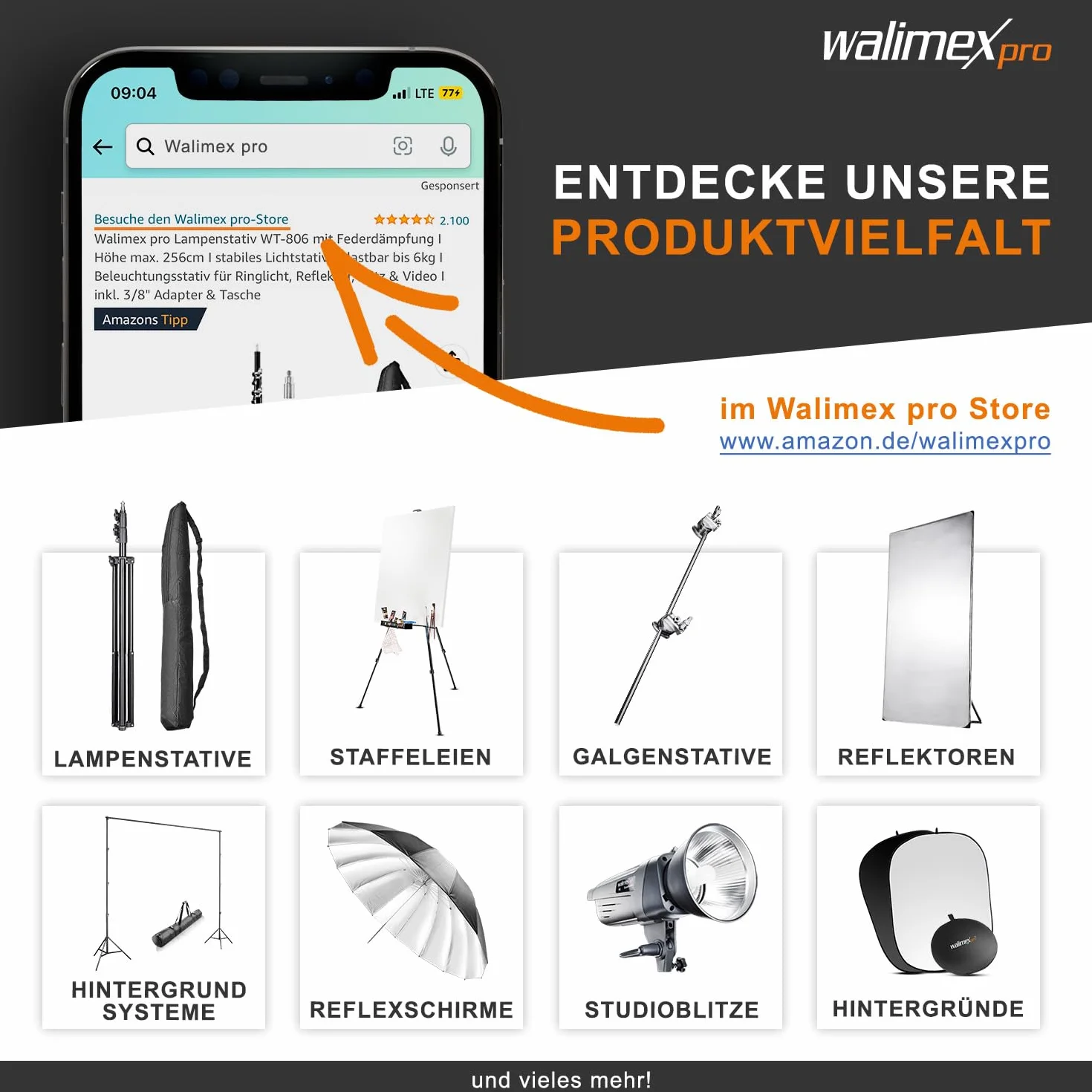 walimex pro EI-9901 statyw Video-Pro 138 cm
