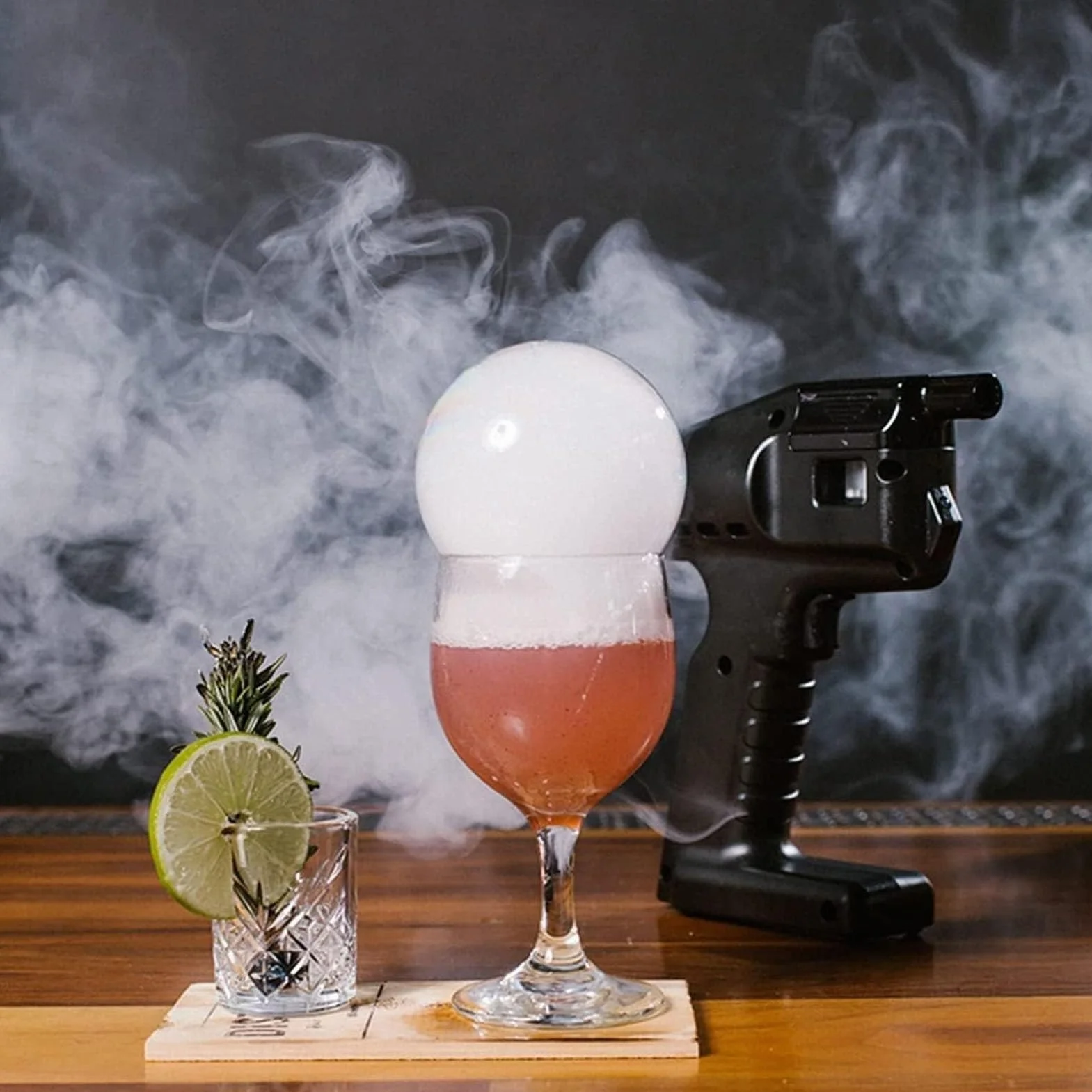 Flavour Blaster ręczny pistolet do dymu do koktajli - przenośny zestaw zaparzacza do klasycznego dymu, koktajli, wina, sera