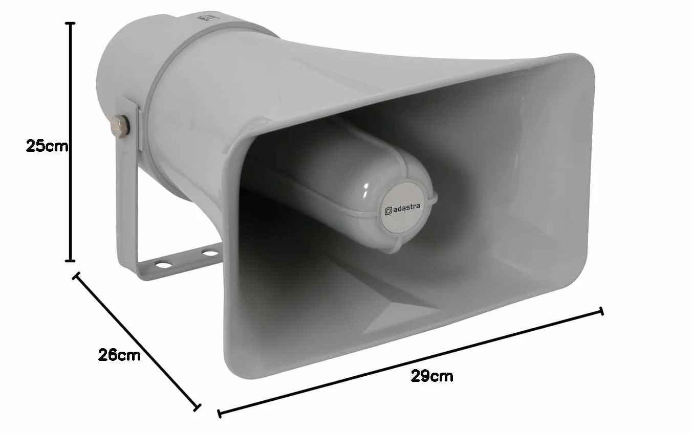 Adastra | Aktywny głośnik rogowy odporny na warunki atmosferyczne | 25 W
