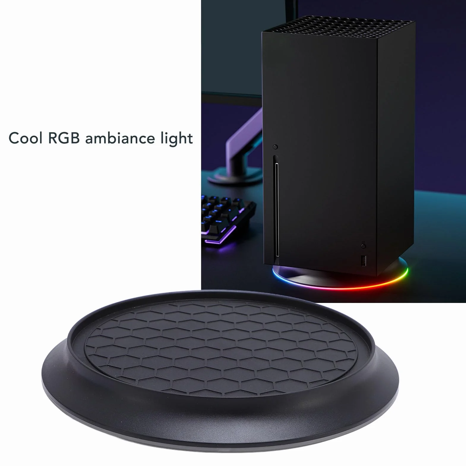 Pionowe Stojaki Chłodzące dla Konsoli Series X, Pionowa Podstawa Uchwytu na Chłodzenie Stojaków ze światłami RGB, Antypoślizg