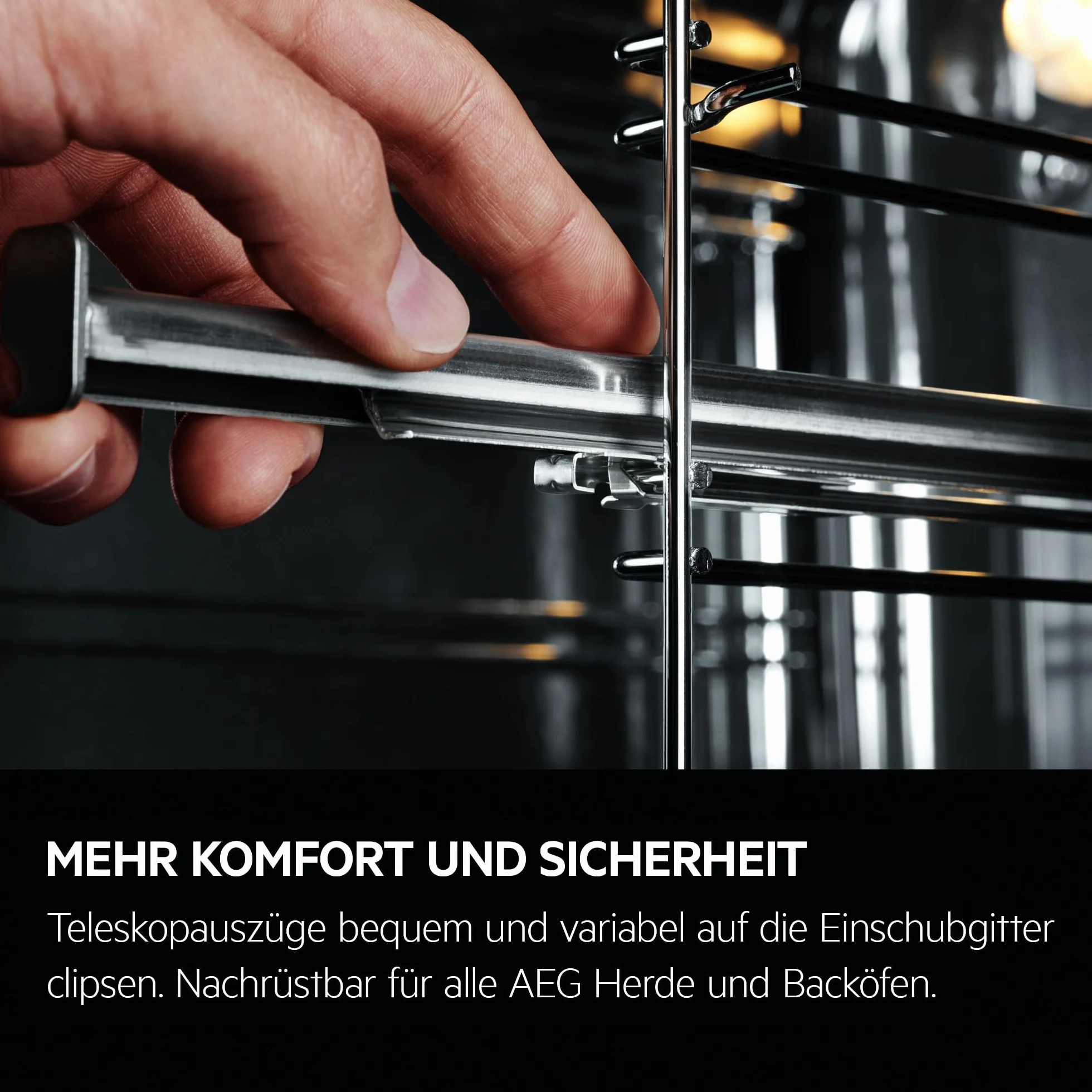 AEG Piec do zabudowy WiFi – seria 6 wyświetlacz dotykowy LED – Made in Germany – samooczyszczanie – czujnik temperatury rdzenia: do dokładnego gotowania – AirFry – 45 programów automatycznych – czarny