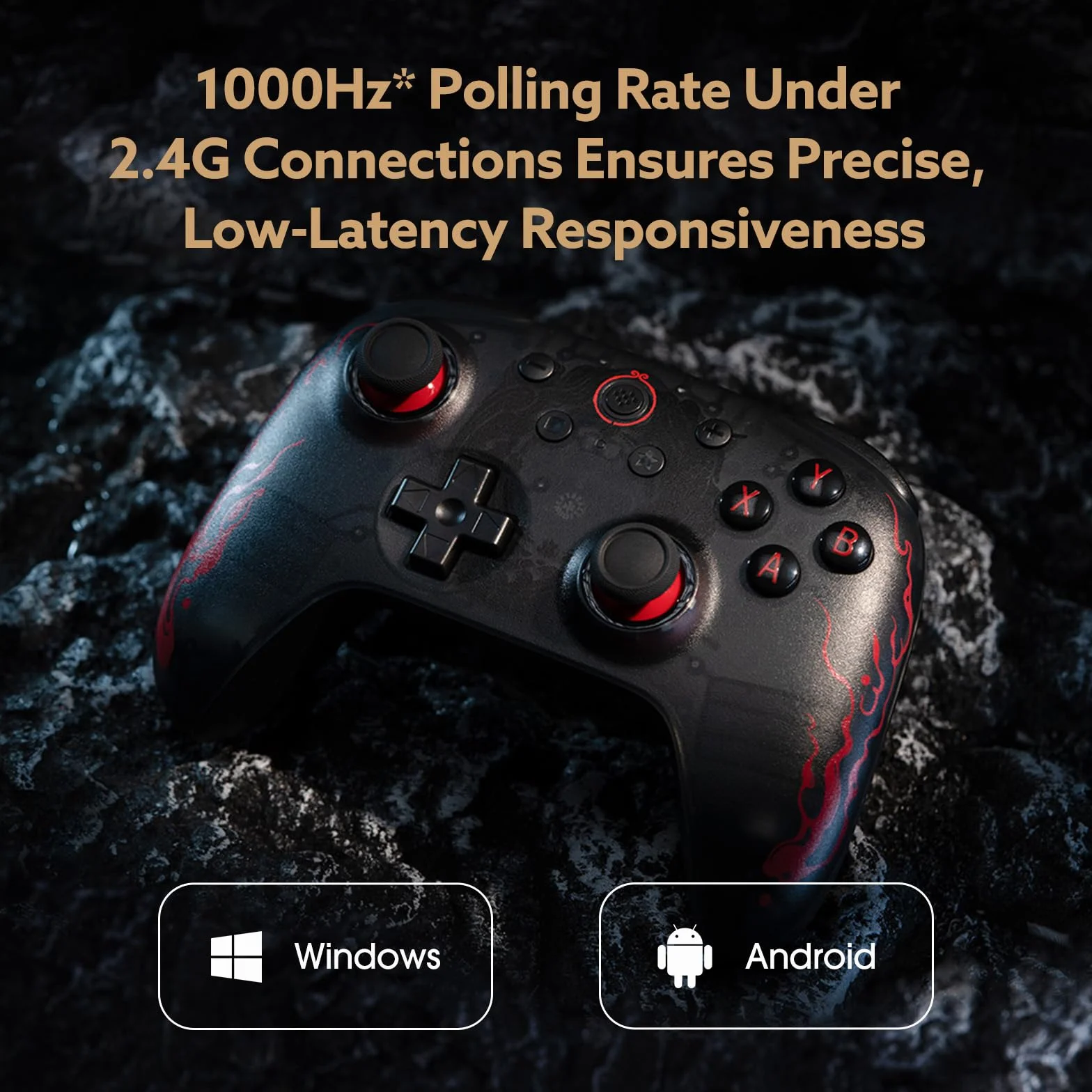 8Bitdo Ultimate 2C Kontroler Bezprzewodowy Efekt Halla 1000Hz PC Windows Android Black Myth Wukong
