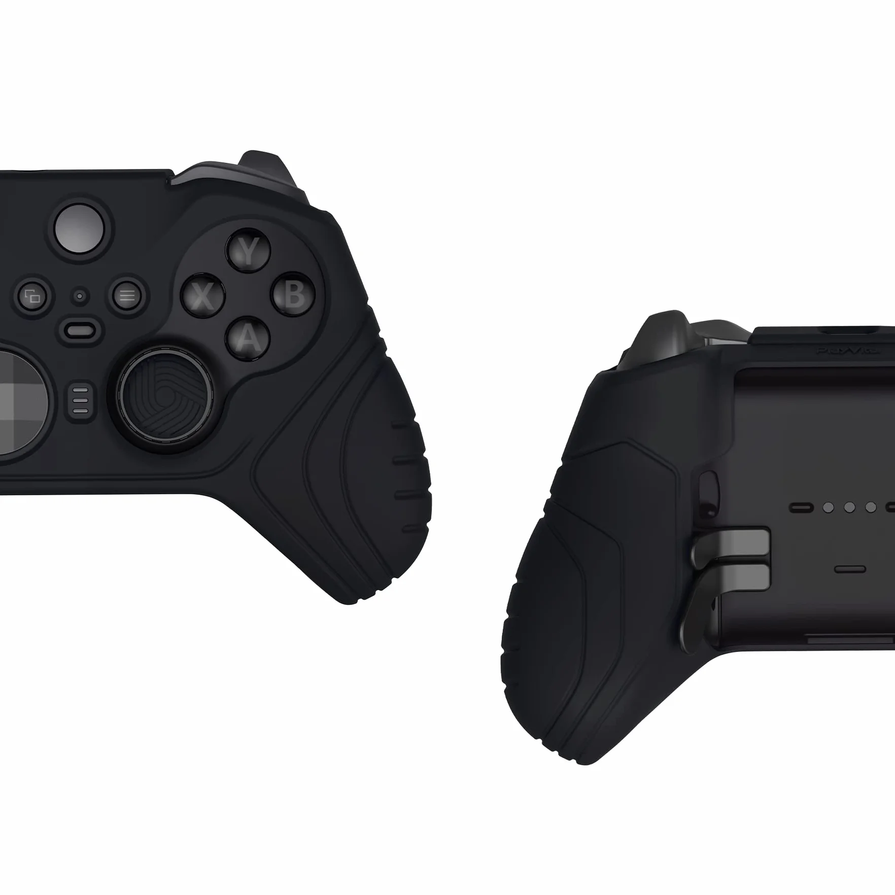 PlayVital Ochraniacze do Xbox Elite Series 2 Controller,Ergonomiczna Miękka Gumowa Osłona Skórki do Xbox Elite Series 2 z Nakładkami Joysticka-Czarny(Edycja Samuraja)