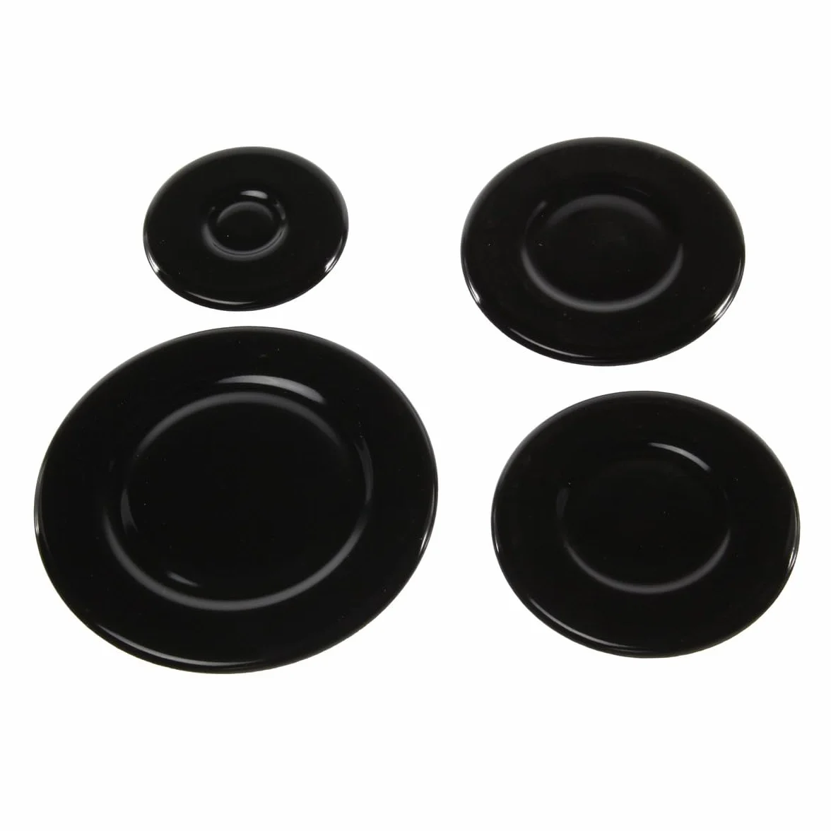 Paxanpax PCK684 zestaw pokrywek palnika gazowego, uniwersalny zestaw pokryw, 100 mm, 75 mm, 75 mm i 55 mm, 4 sztuki