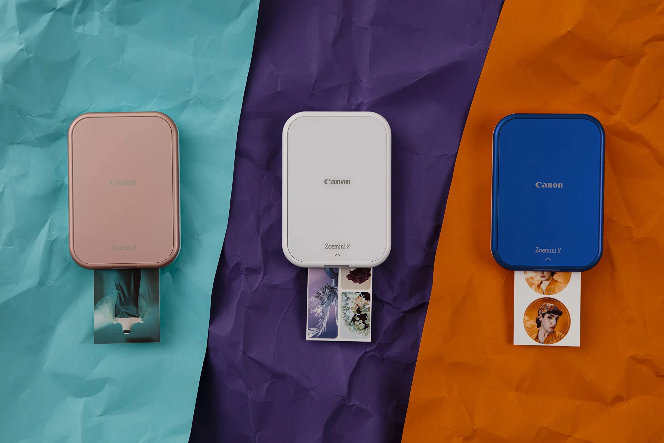 Canon Zestaw do drukowania Zoemini 2: Uchwyć i twórz w dowolnym miejscu - kompaktowa przenośna drukarka fotograficzna - Bluetooth 5.0 - szybkie ładowanie USB-C do przygód w podróży, perłowa biel