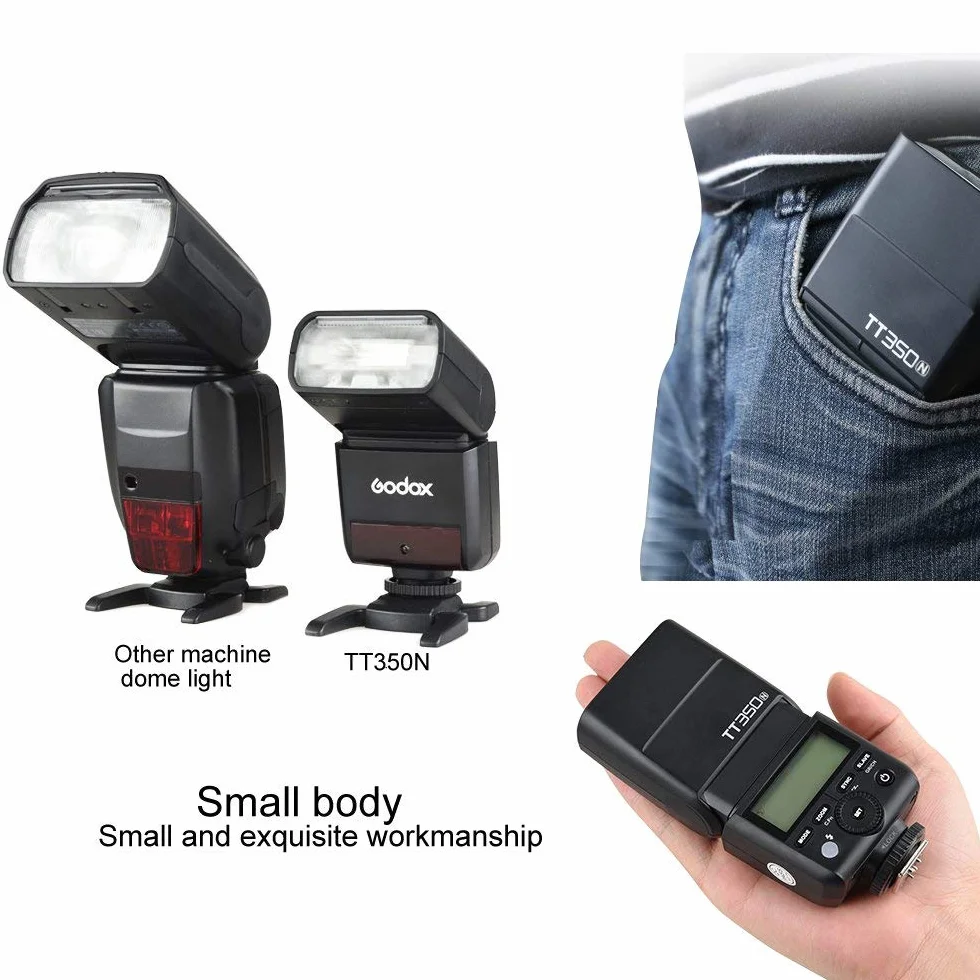 Godox TT350N Speedlite TTL GN36 2.4G HSS 1/8000 s lampa błyskowa do aparatu Nikon bez lustra DDSLR D810 D800 D750 D700 D610 D7100 D5200 D90 i bez lustrzanego aparatu cyfrowego