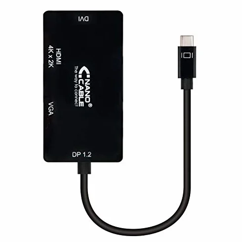 Konwerter USB-C na VGA/DVI/HDMI (3 w 1), Kolor Czarny