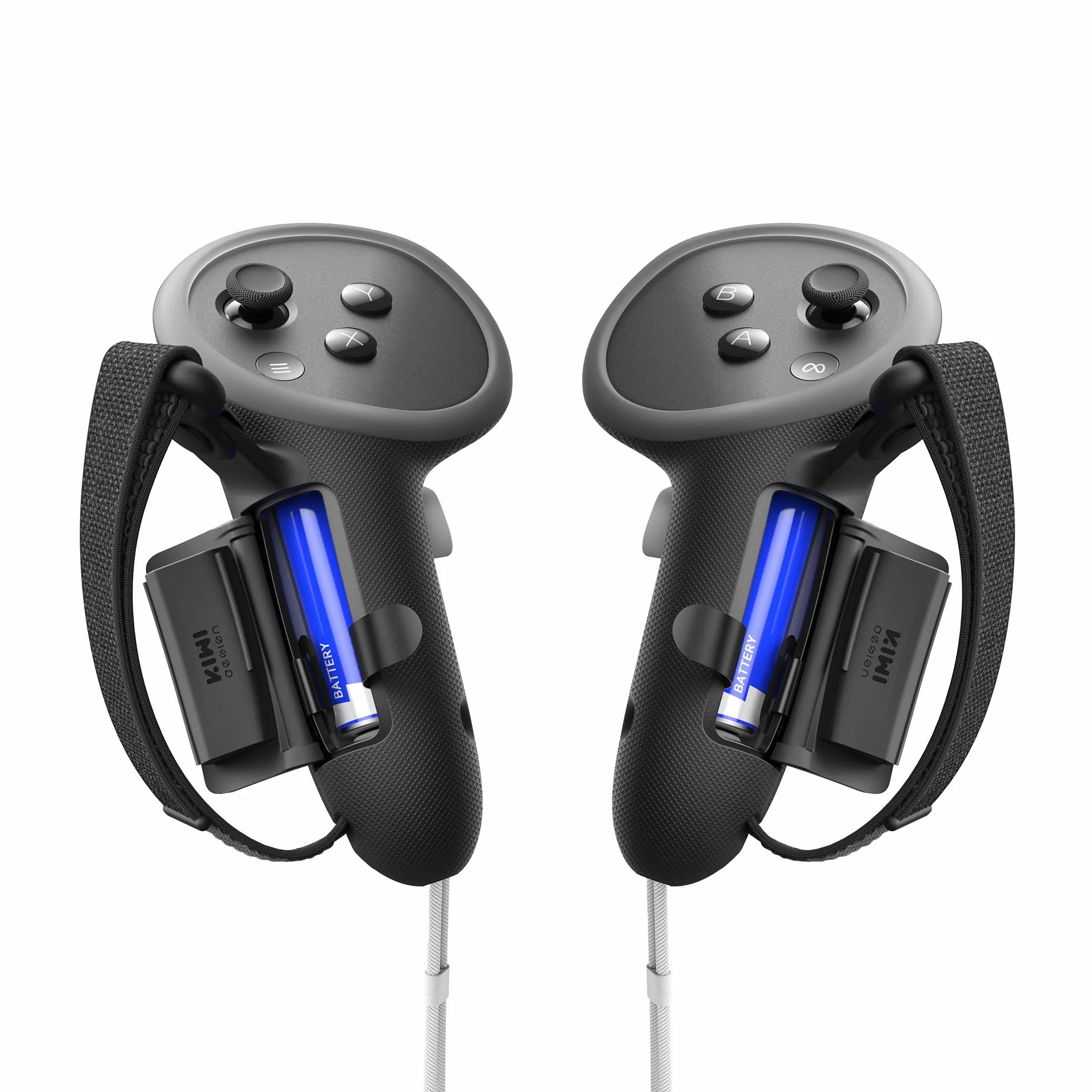 KIWI design Uchwyty kontrolera G4 Pro kompatybilne z Meta Quest 3/3S, akredytowane przez Meta