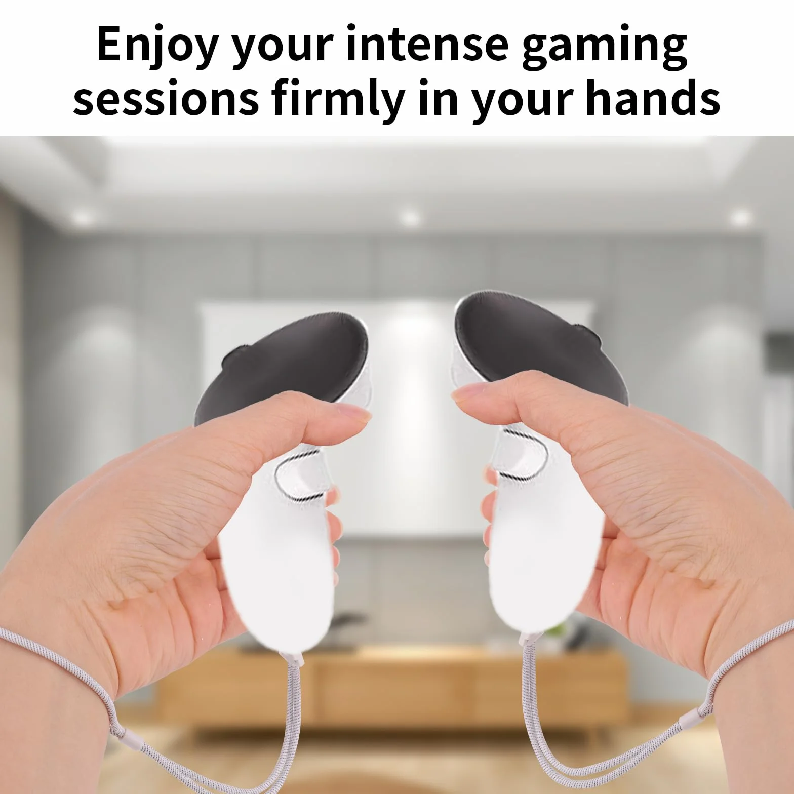 2 Paski na Nadgarstek do Kontrolera Oculus Quest 3, Białe Regulowane Smycze na Rękę Kontrolera Łatwe Zamocowania Akcesoria VR do Oculus Quest 3s