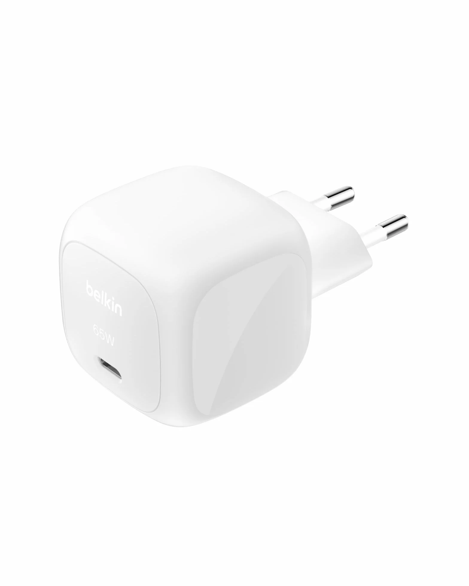 Belkin ładowarka sieciowa USB-C 65 W, ładowarka USB-C do szybkiego ładowania – do urządzeń Apple iPhone 16/15/14/13, Galaxy S25, Google Pixel 9, MacBook, iPad, AirPods, Chromebook i innych – Biała