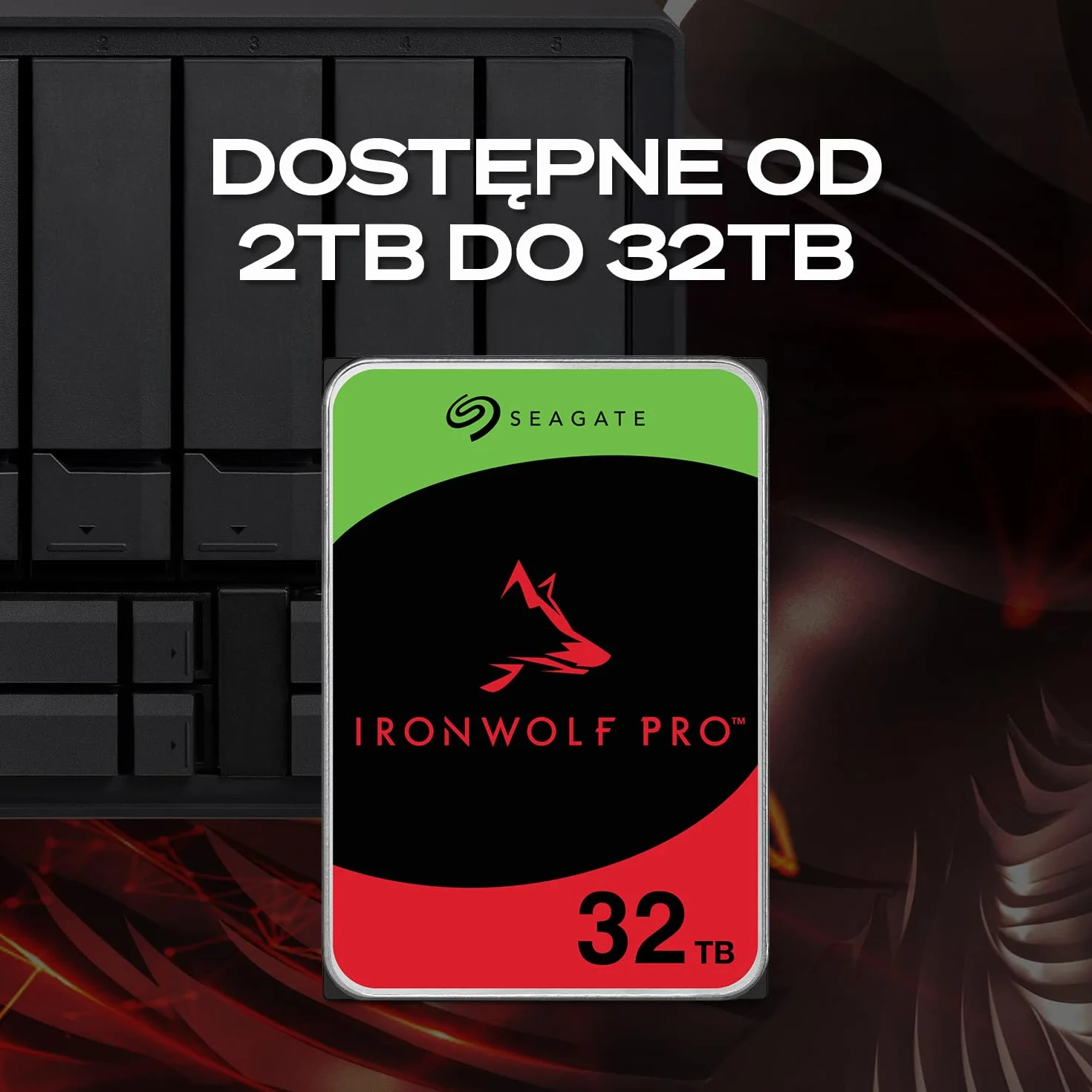 Seagate IronWolf Pro 8TB, Wewnętrzny dysk twardy NAS,RAID NAS, CMR, 3,5-inch, SATA, 6Gb/s, 7200 RPM, 256 MB cache, FFP, Data Rescue Service (ST8000NTZ01)