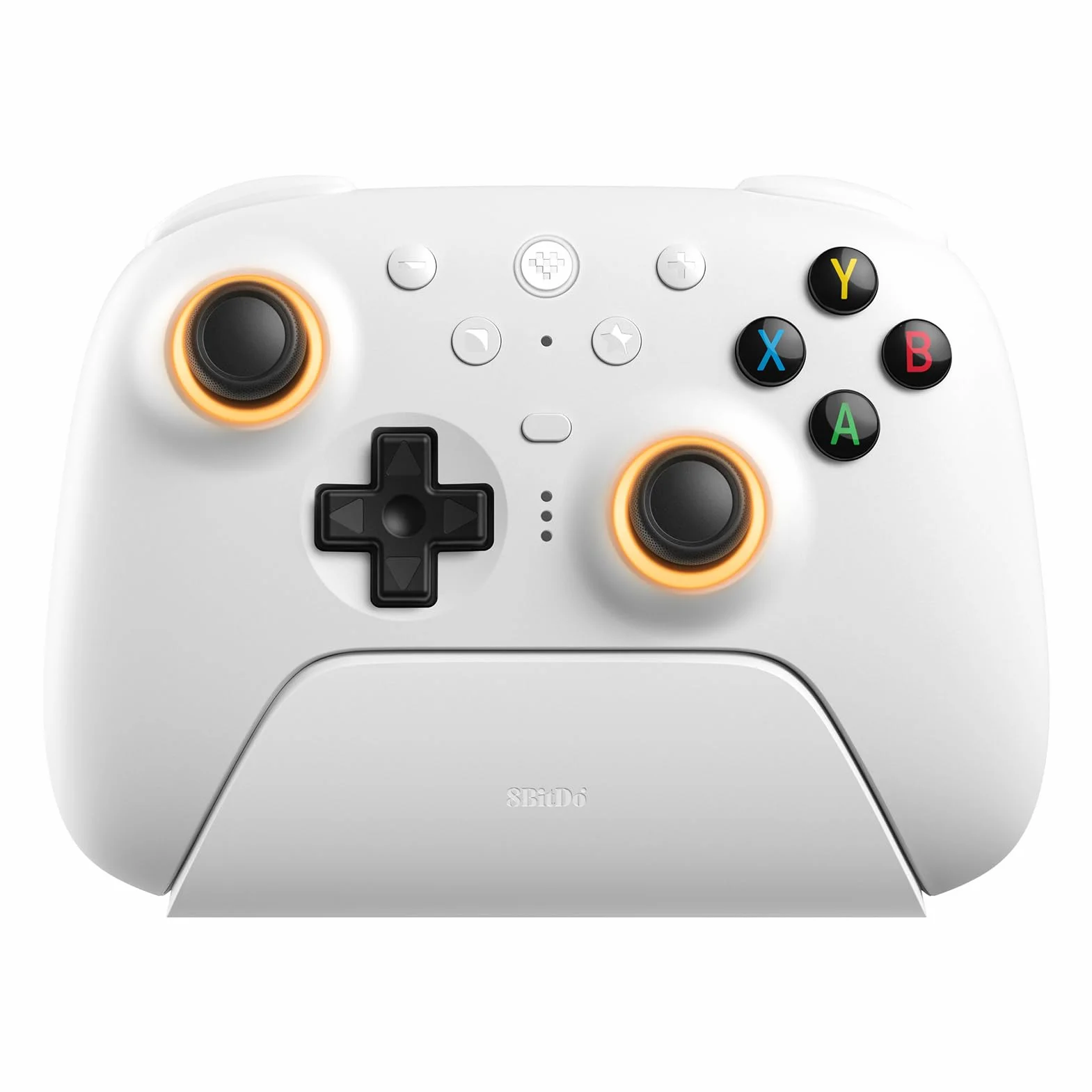 8BitDo Ultimate 2 Wireless Controller for Windows PC, Apple, Steam & Android, Gaming Controller with TMR Joysticks, Hall/Tactile Triggers, 1000Hz Polling Rate, White