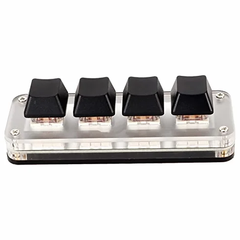 Mini Klawiatura USB, Programowalna Klawiatura DIY z Niestandardowym Pokrętłem, Mechaniczna Klawiatura do Programowania Gier z Makro, Jednoręczna Standardowa Klawiatura OSU HID do (4 klucze)