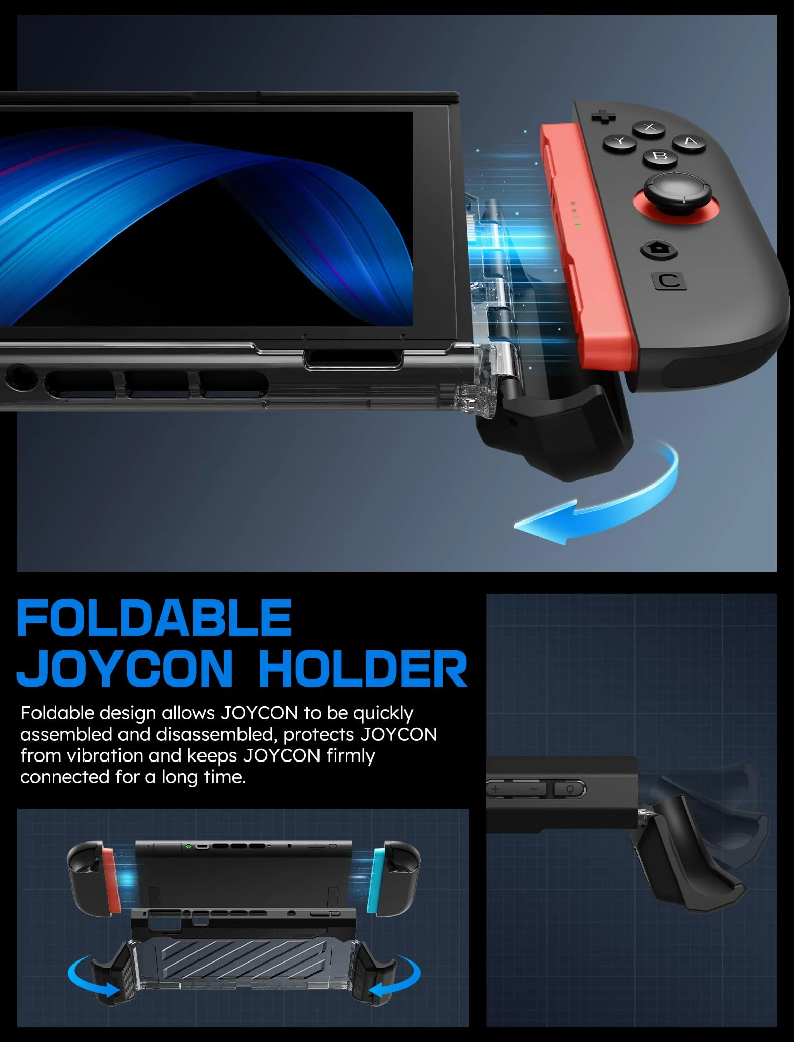 SUPCASE Etui Nintendo Switch 2 (2025) Unicorn Beetle Pro Magnetyczne Odporne na wstrząsy Czarne