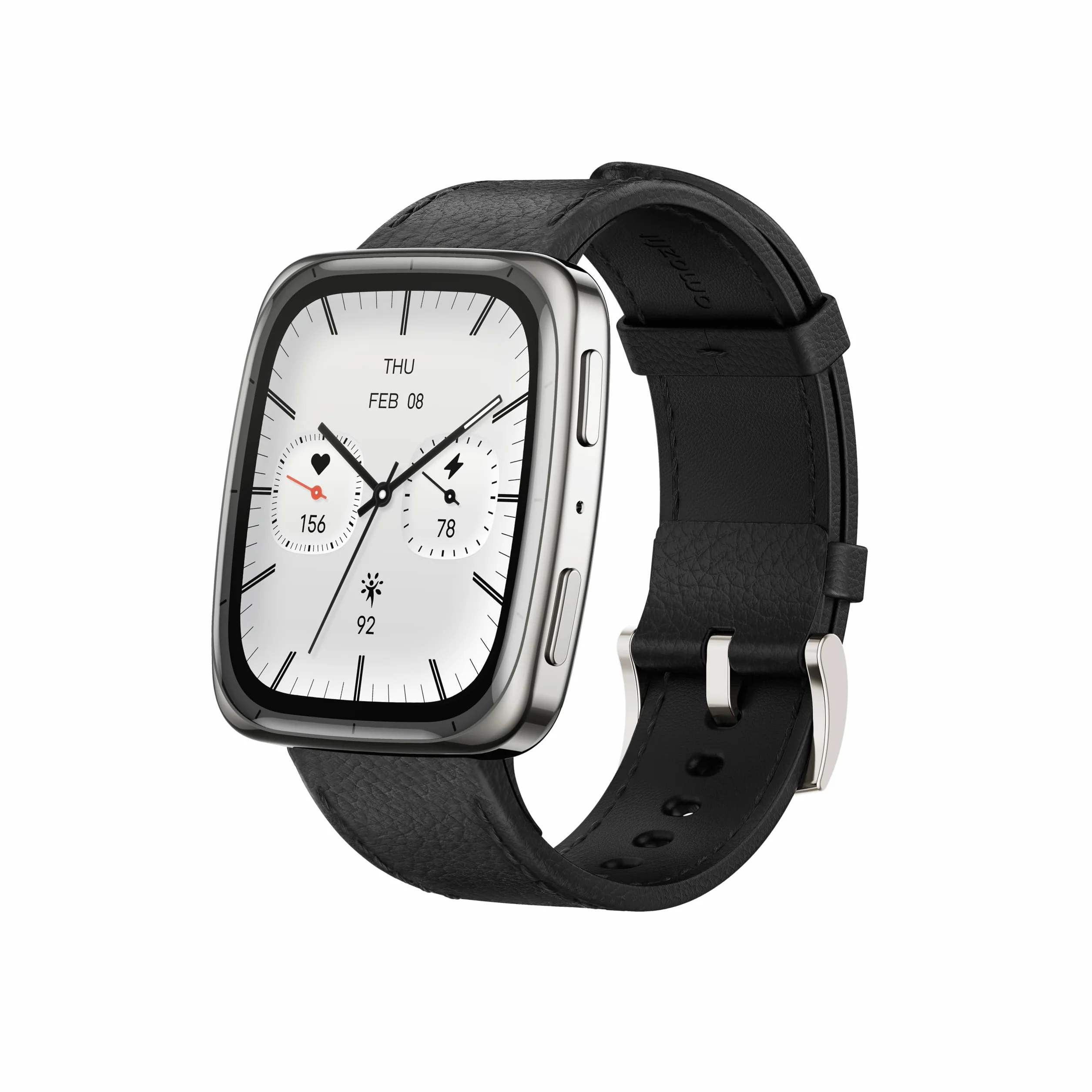 Amazfit Active 2 Smartwatch 44 mm, GPS z mapami i nawigacją, monitor aktywności, 10 dni pracy baterii, monitor snu, 160+ trybów sportowych, wodoodporny, dla Androida i iPhone’a, czarny silikon