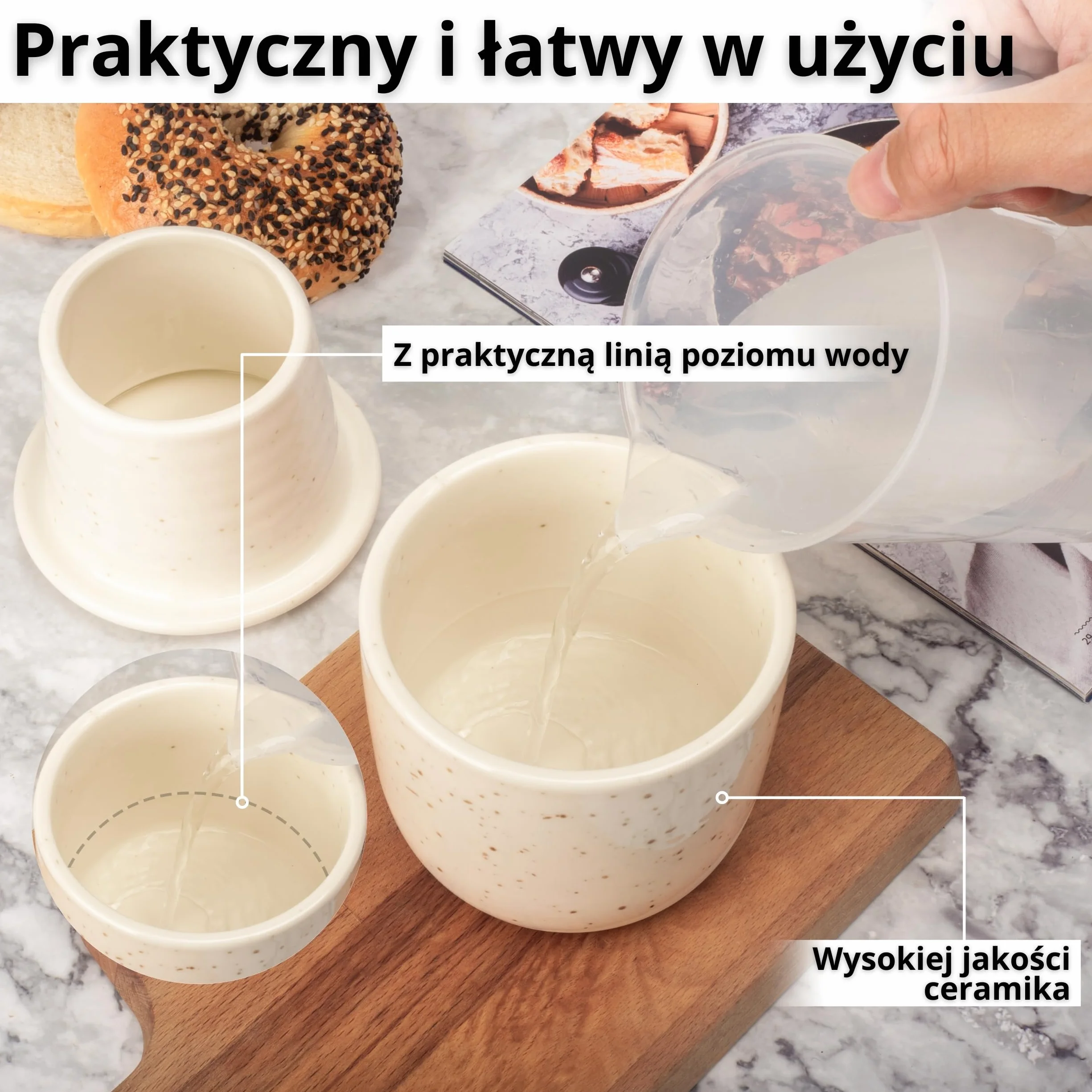 DEKAZIA® Maslenka Francuska Chłodzona Wodą 250gr Słoik Ceramika