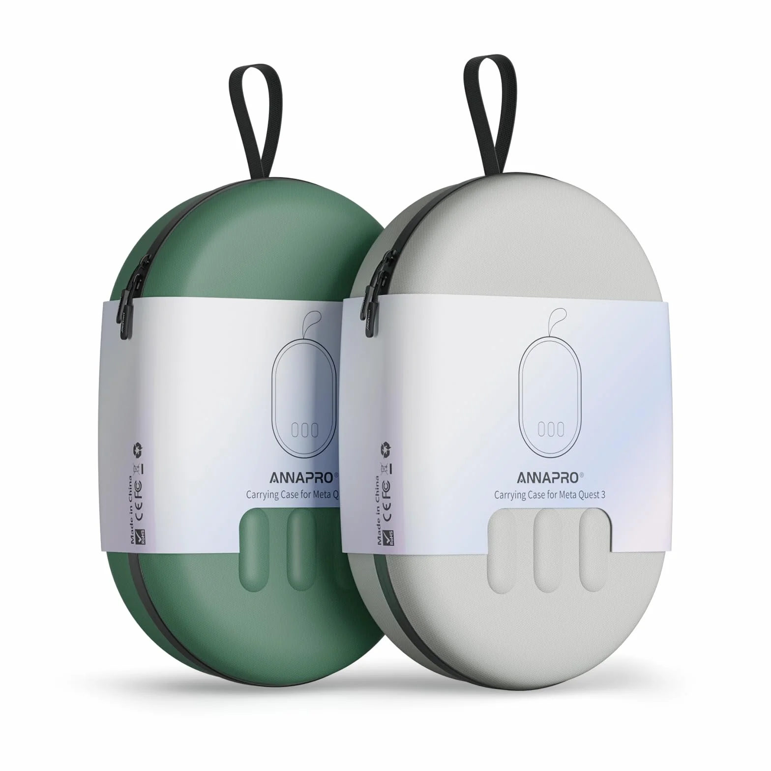 Torba do Meta Quest 3S/3, kompatybilna z Battery Elite Strap, kontrolerami i innymi akcesoriami, twarde etui z doskonałą ochroną podczas podróży, zielony, Stylowy