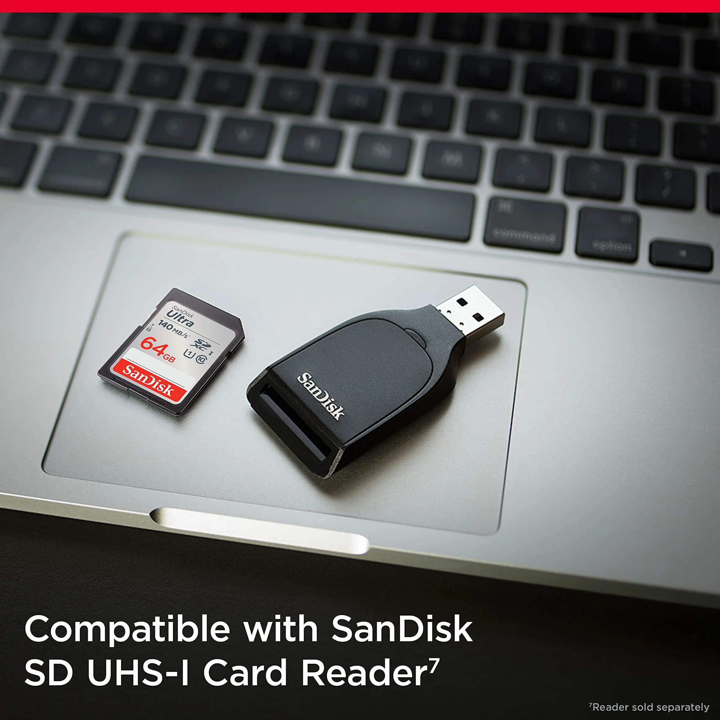 SanDisk Karta Ultra SDXC 64 GB, karta SD, karta pamięci o prędkości odczytu do 140 MB/s, do kompaktowych aparatów klasy podstawowej i średniego zasięgu, wideo Full HD, UHS-I, klasa 10, U1