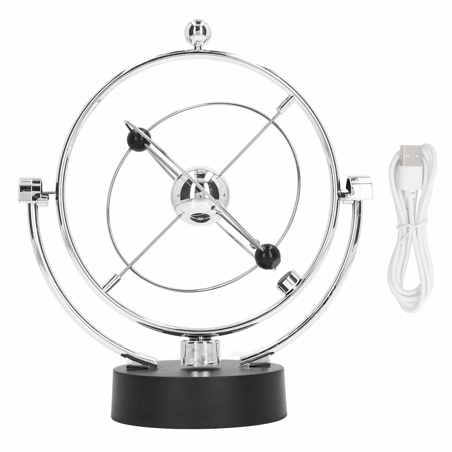 Perpetum Motion Ozdoba, Perpetum Motion Swing Ball Elektroniczny Układ Słoneczny Magnetyczna Huśtawka Energia Orbita Ozdoba na Biurko