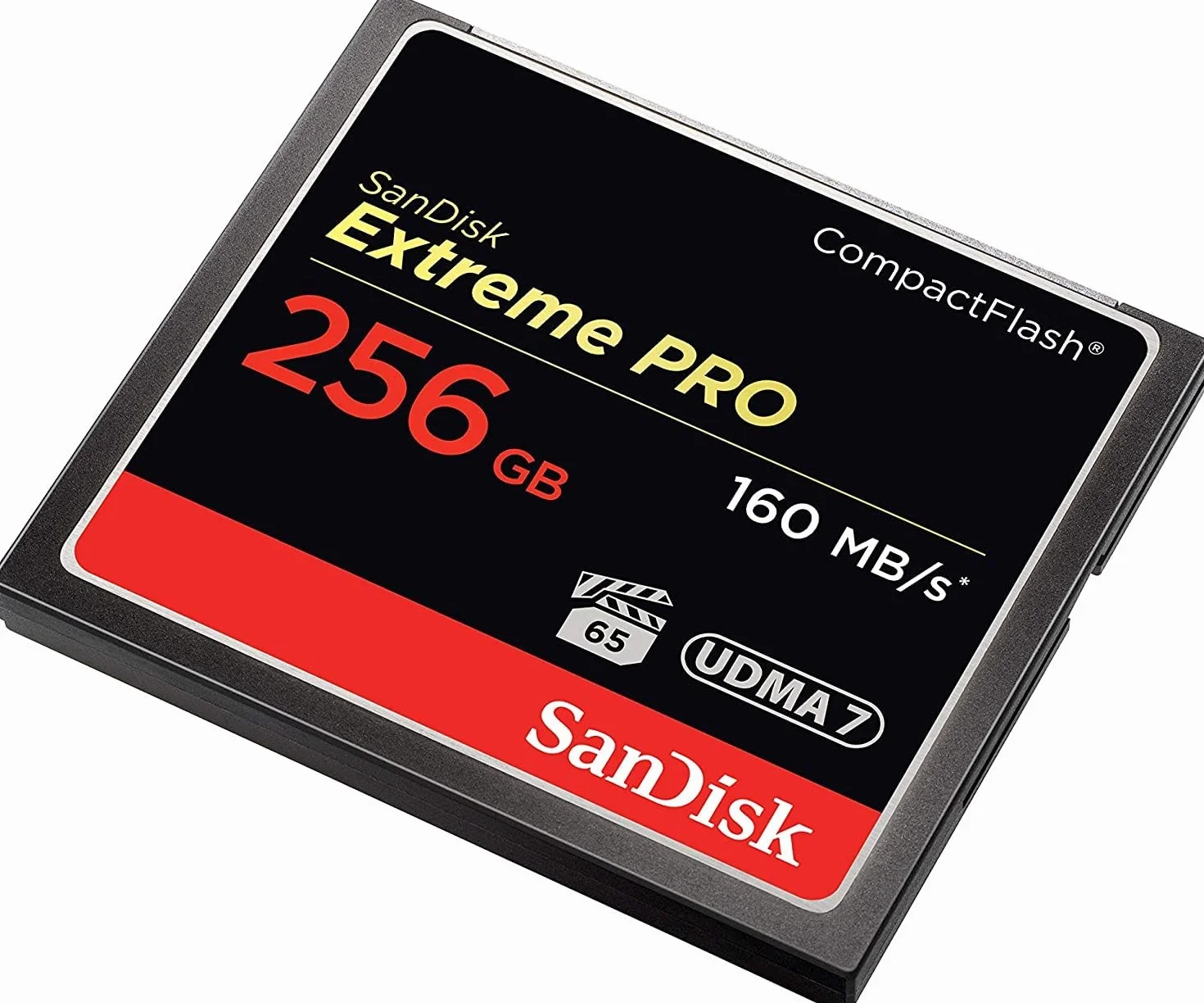 SanDisk Extreme Pro 256 GB 160 MB/s CompactFlash Memory Card - Black/Gold/Red, SDCFXPS-256G-X46