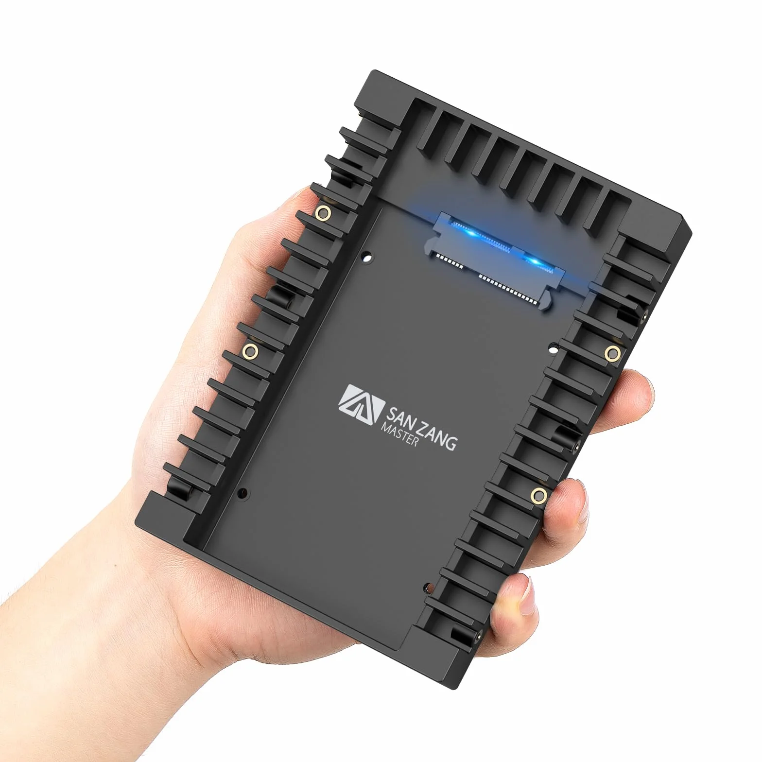 Adapter dysku twardego 2,5" na 3,5", SANZANG 2,5 na 3,5 SATA HDD SSD uchwyt montażowy konwerter z interfejsem SATA III do 7/9,5/12,5 mm 2,5 cala HDD/SSD