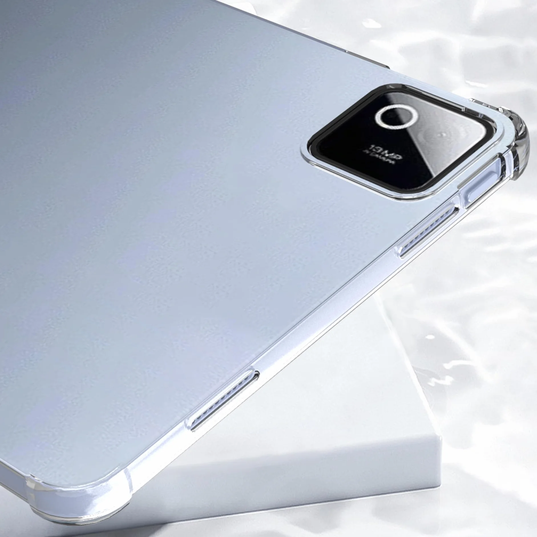 Etui na Xiaomi Pad 8, zaawansowana ochrona przed upadkiem poduszki powietrznej, elastyczny silikon TPU odporny na wstrząsy, odporny na zarysowania, pokrowiec na Xiaomi Pad 8, przezroczysty