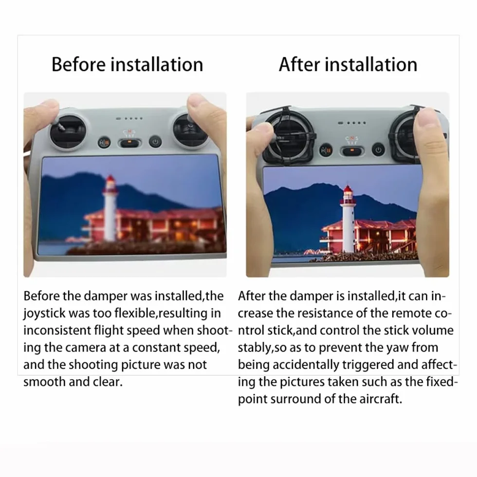 Dla DJI Air3s Mini 3 4 Pro RC 1/2 inteligentne sterowanie tłumik kołyskowy nadajnik kciuk uchwyt joystick dron prędkość stała Mavic 3 klasyczne akcesoria do dronów