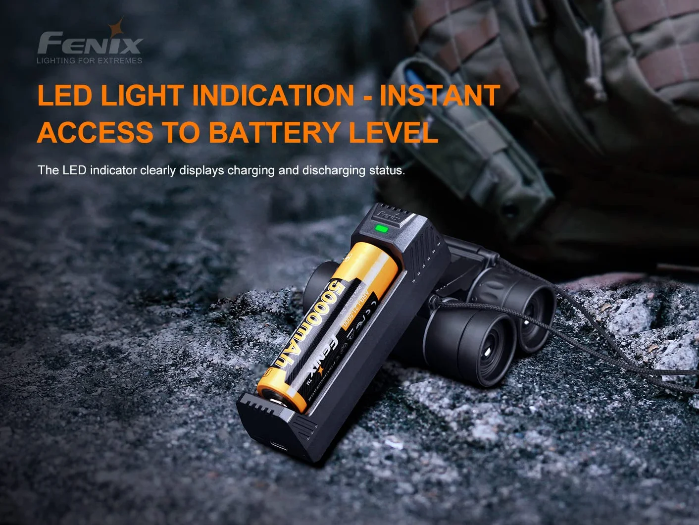 Fenix Ładowarka litowo-jonowa ARE-X1 v2.0 do akumulatorów 18650, 21700 i 26650