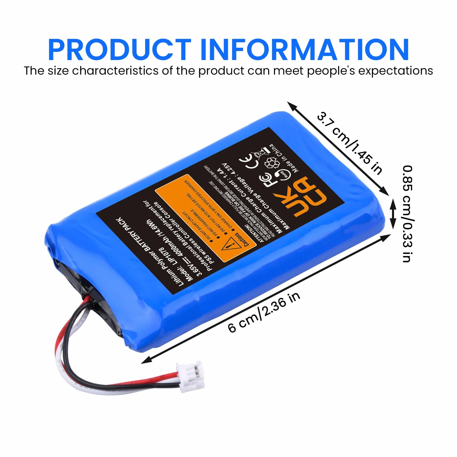 Akku do kontrolera PS5, 4000mAh 3.65V LIP1078 Battery-Akku, zamiennik Power PS5-Controller AkkuErsatz do kontrolera PS5-Playstation 5 DualSense bezprzewodowego