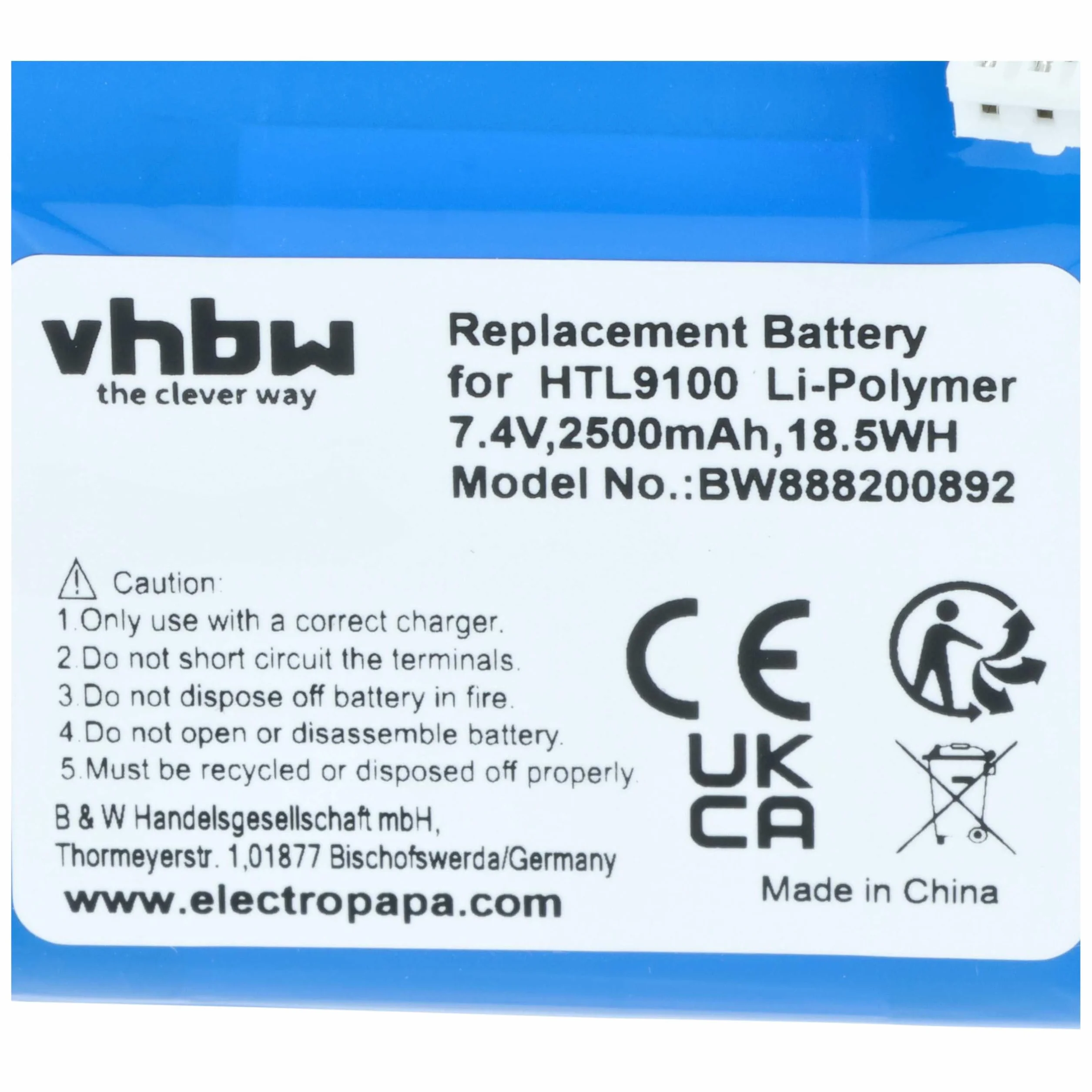 vhbw Bateria zamienna do Philips 104050-2S, 2ICP11/41/54 do głośników głośników głośników (2500 mAh, 7,4 V, litowo-polimerowy)